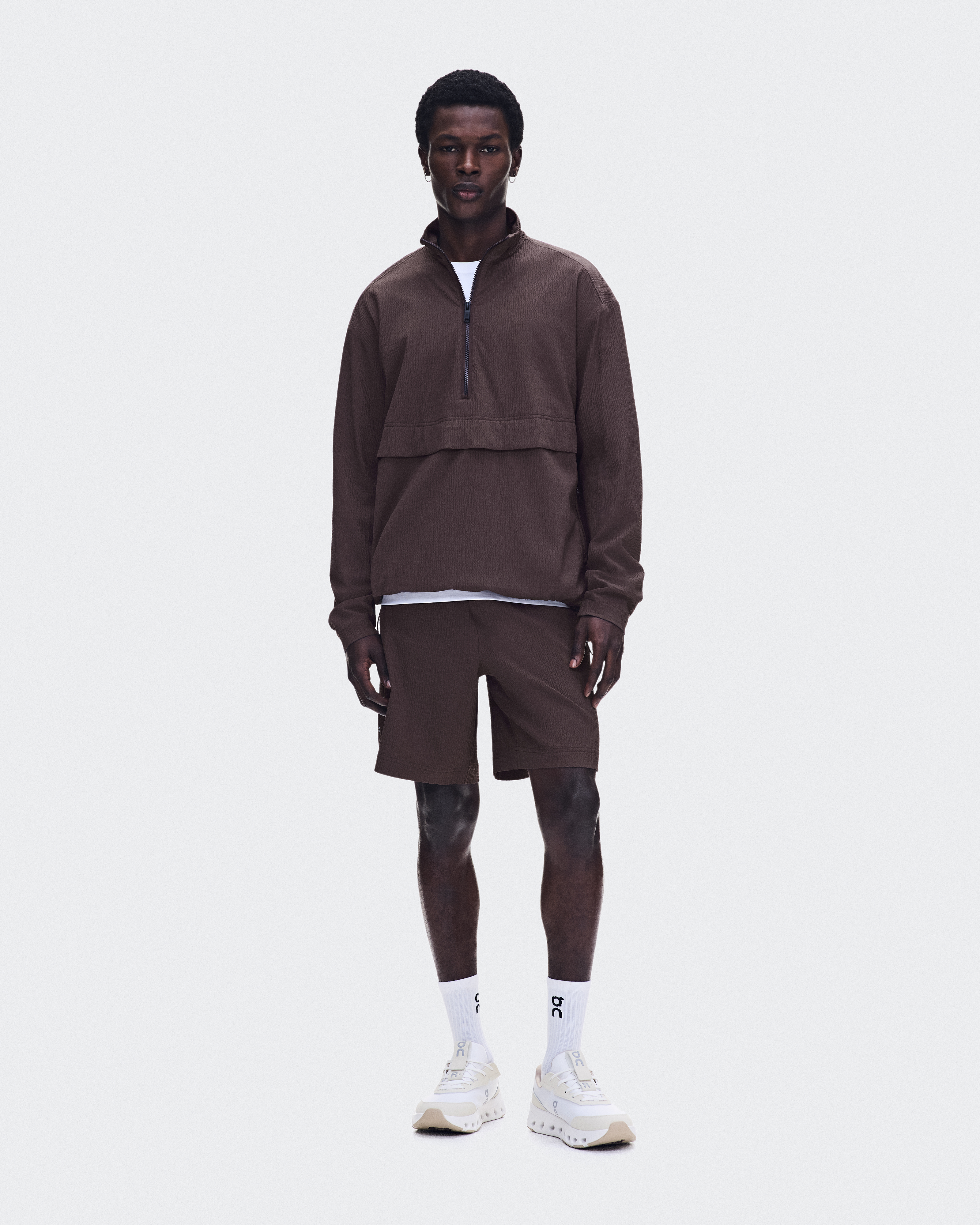 Courtside 1/2 Zip Eaze Hoodie in Mulberry