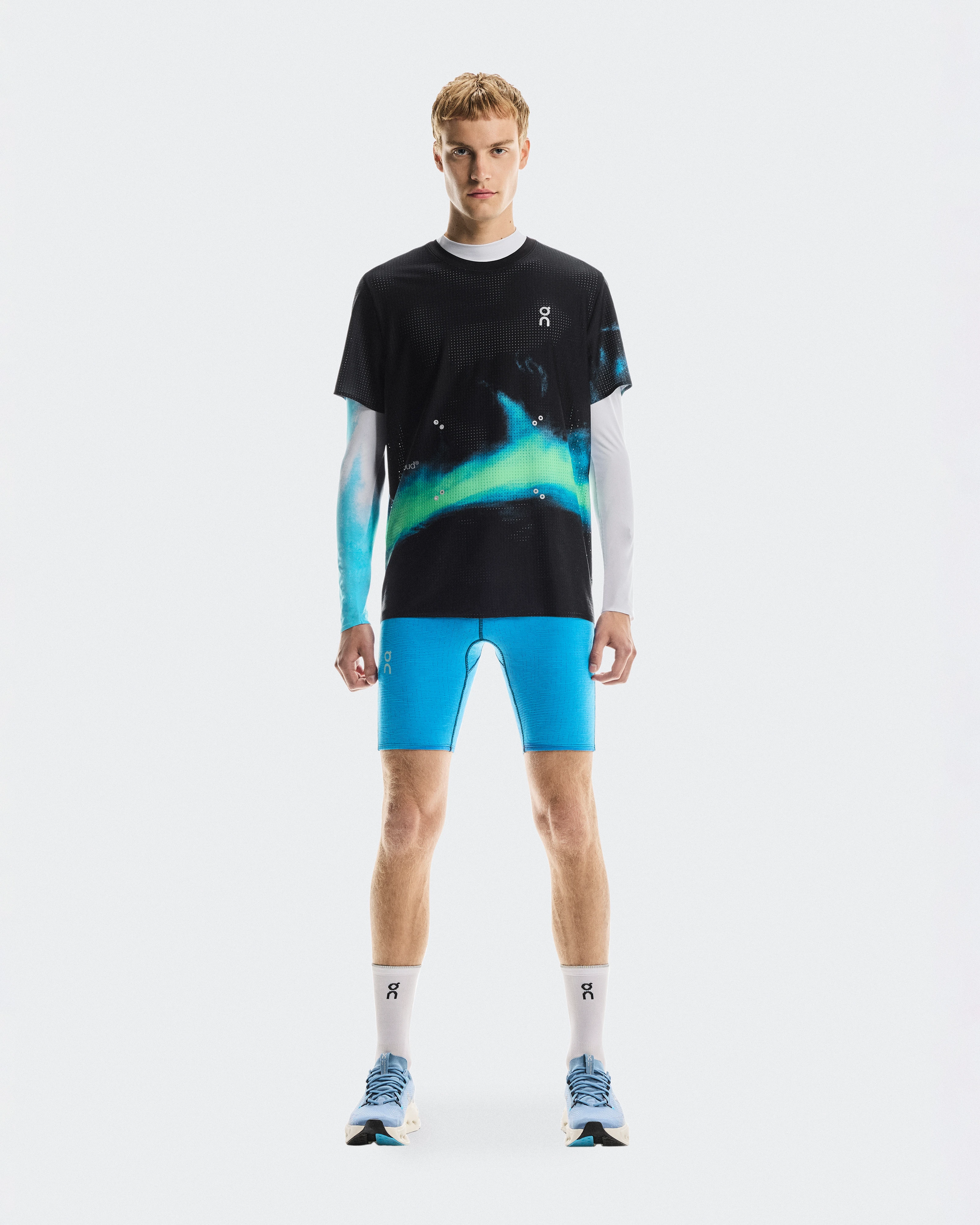 On Pace Mesh-T Black & Horizon Men Tops and t-shirts