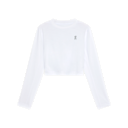 Train Long-T Crop Graphic Long-Sleeve Shirt in White