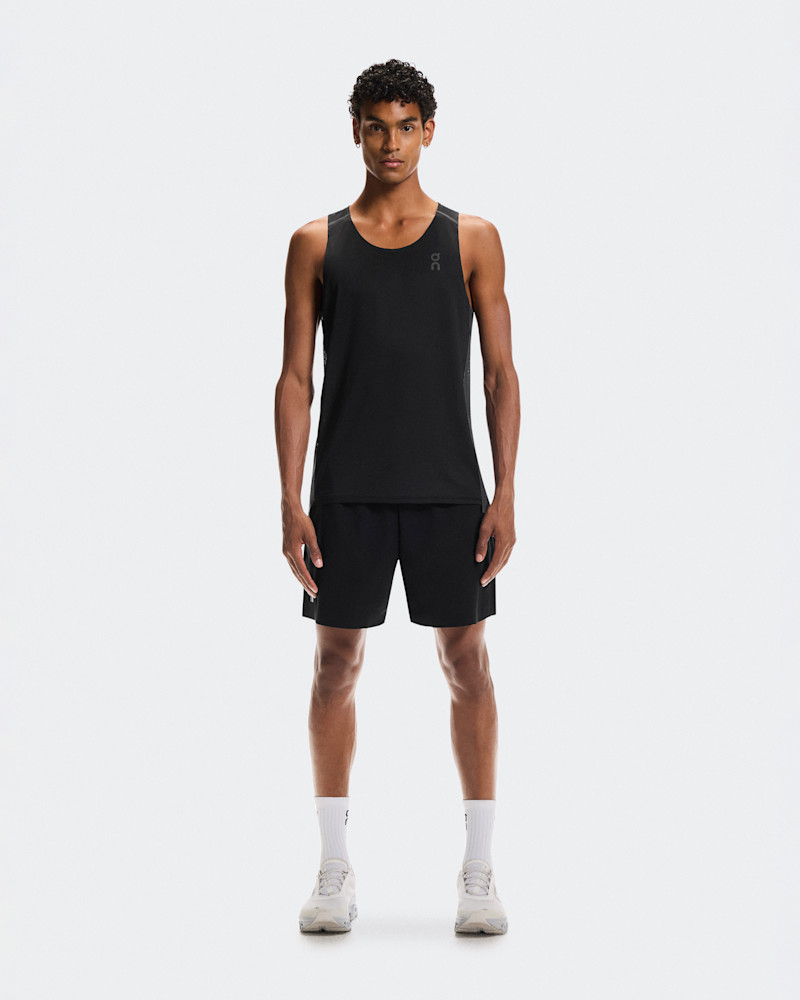 On Men's Performance Tank Top in Black/Eclipse, Size: XS, Polyester