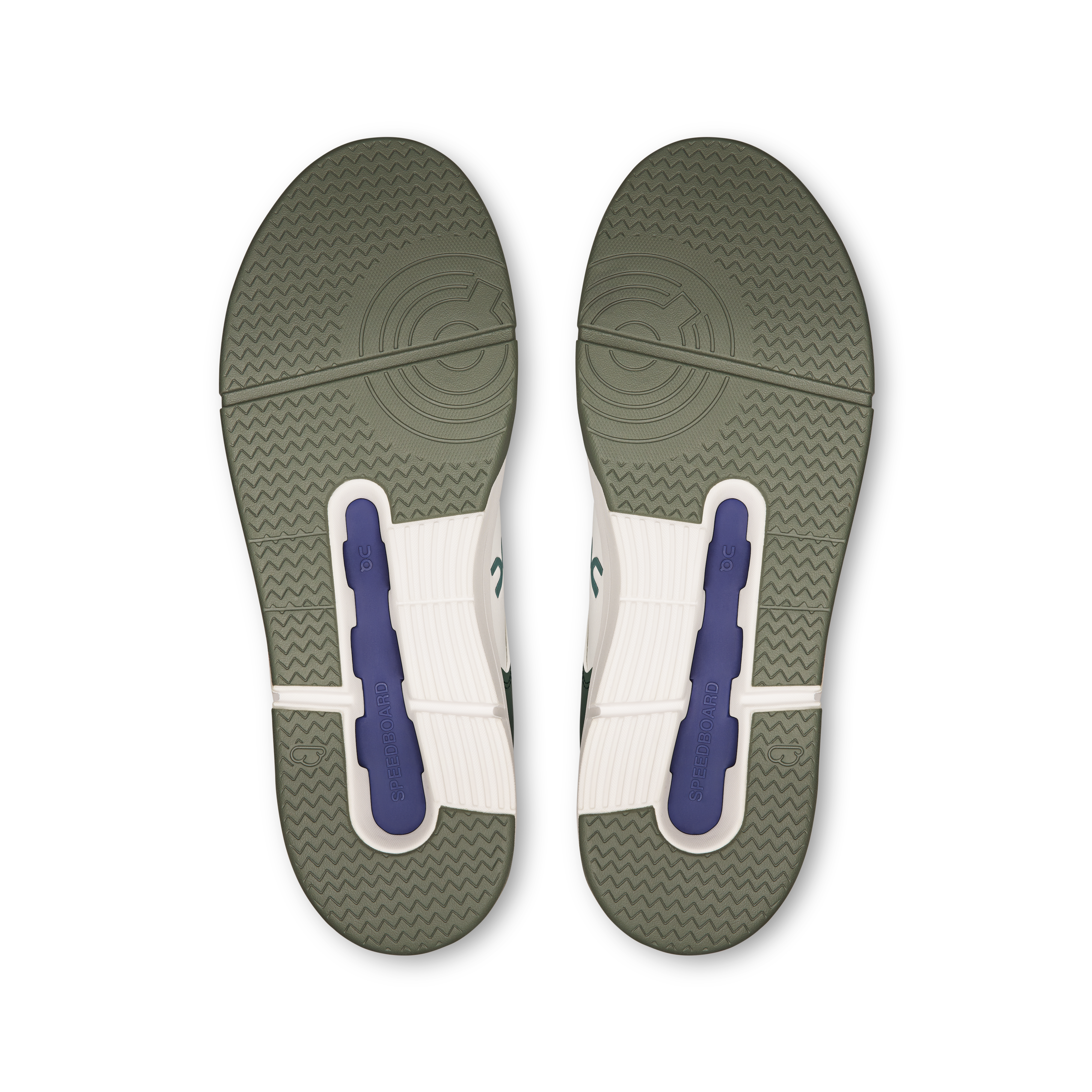 On THE ROGER Clubhouse White & Olive Men Tennis Shoes