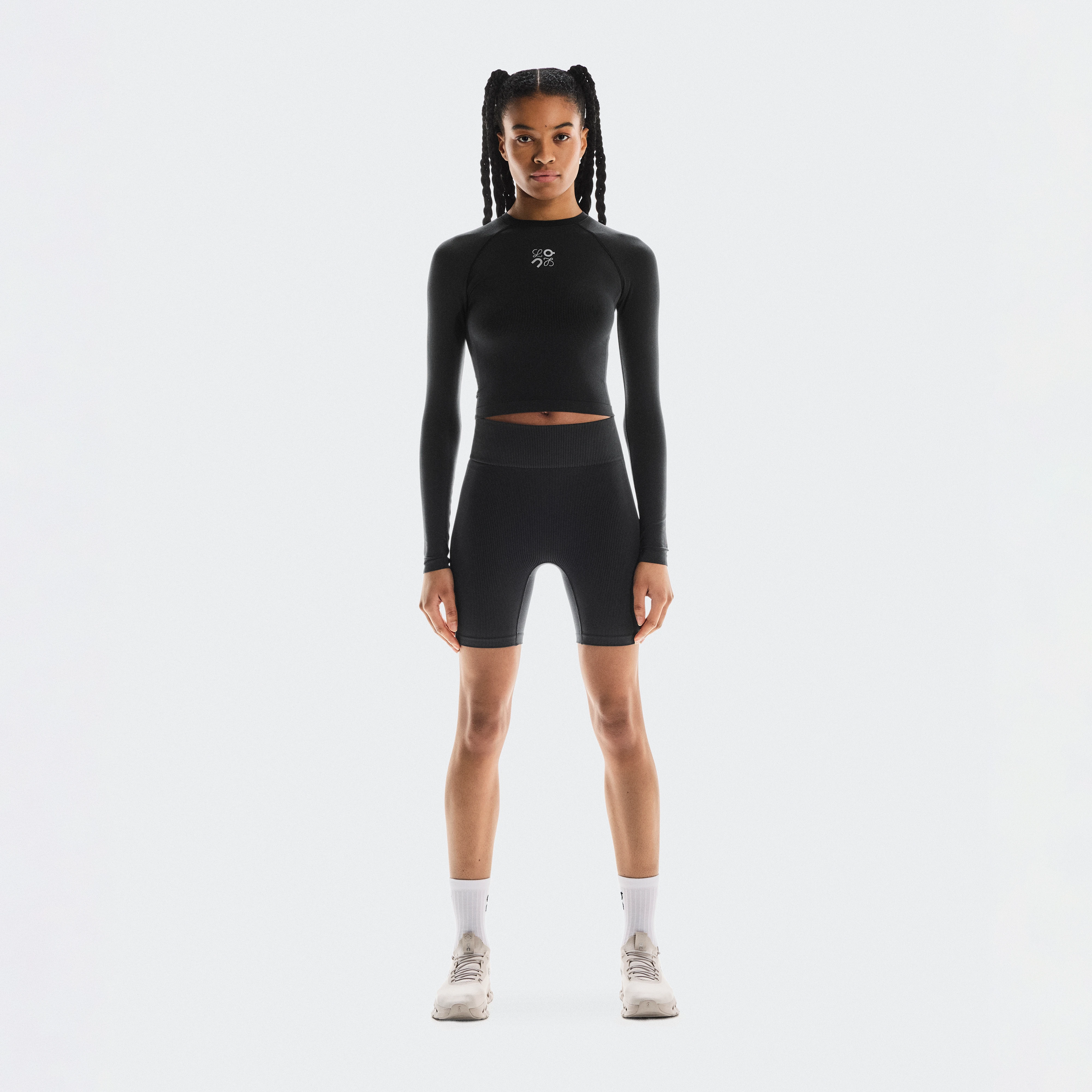 On Seamless Shorts LOEWE Black Women Women – Low-intensity workouts, studio workouts Shorts