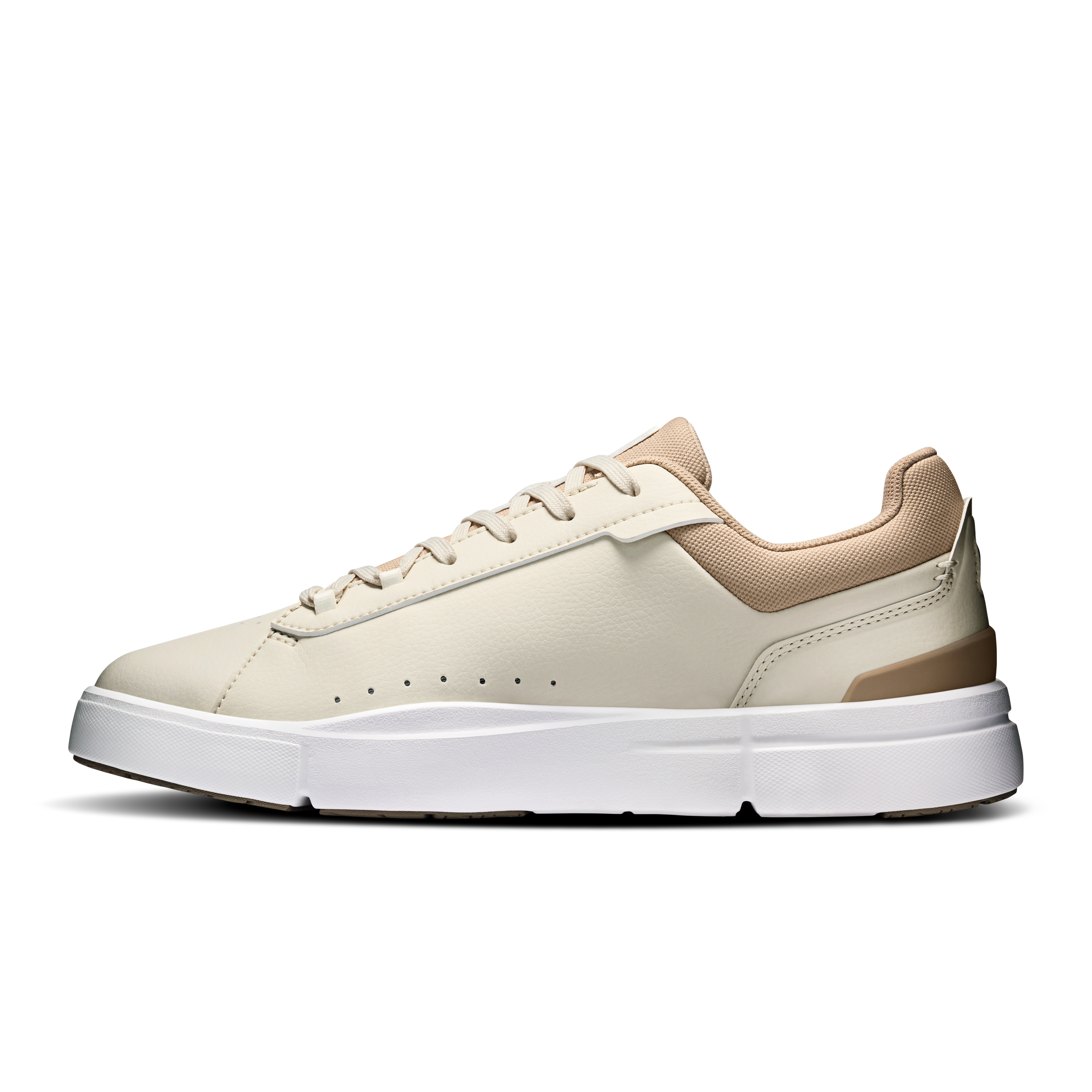 On THE ROGER Advantage Sand & Grain Women – All-day, tennis-inspired, classic style Shoes