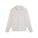 Courtside Long-T Polo Long-Sleeve Shirt in White