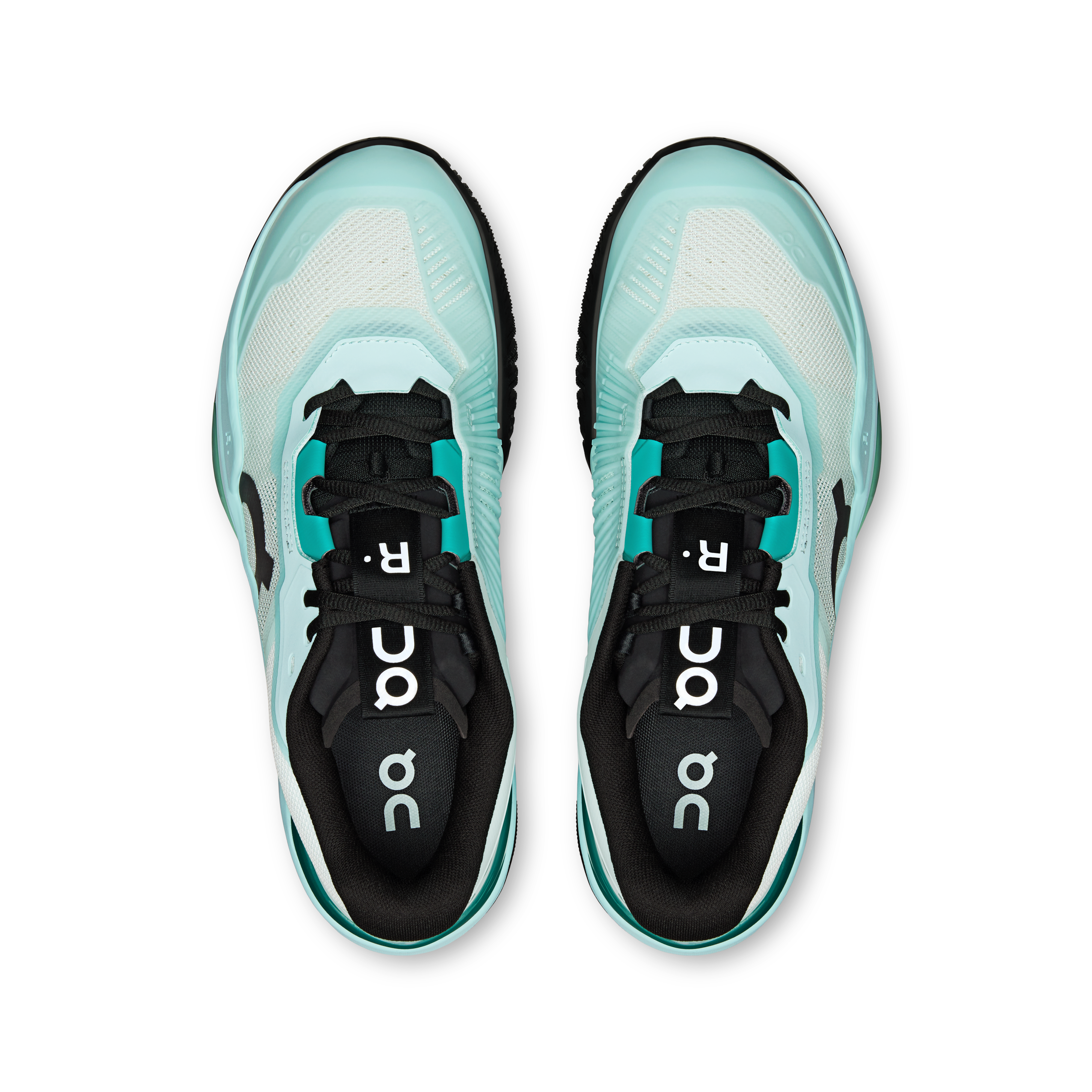 On THE ROGER Pro Fire Flurry & Celeste Men Tennis Shoes
