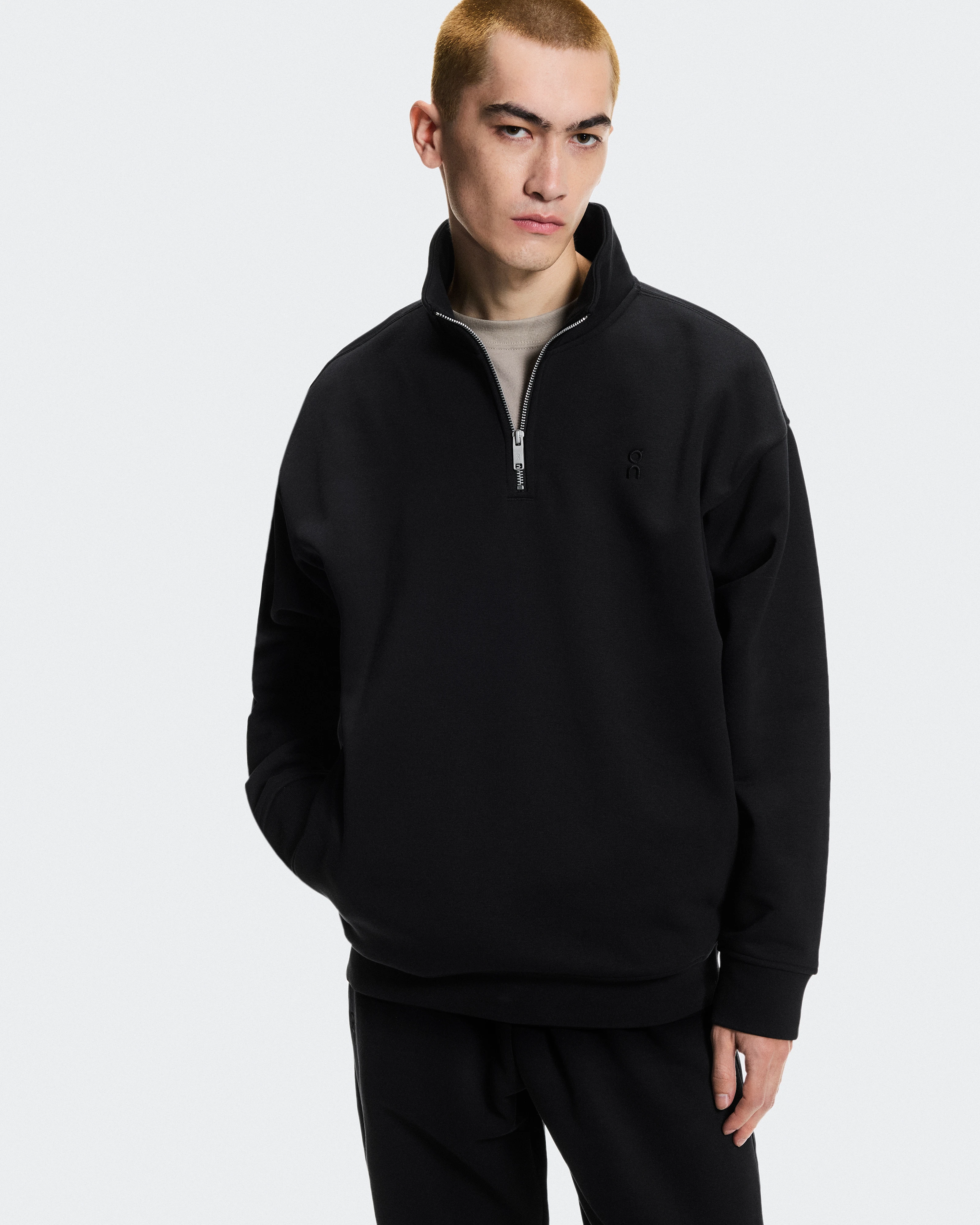 On Club Collective 1/4 Zip Black Men Hoodies and sweatshirts