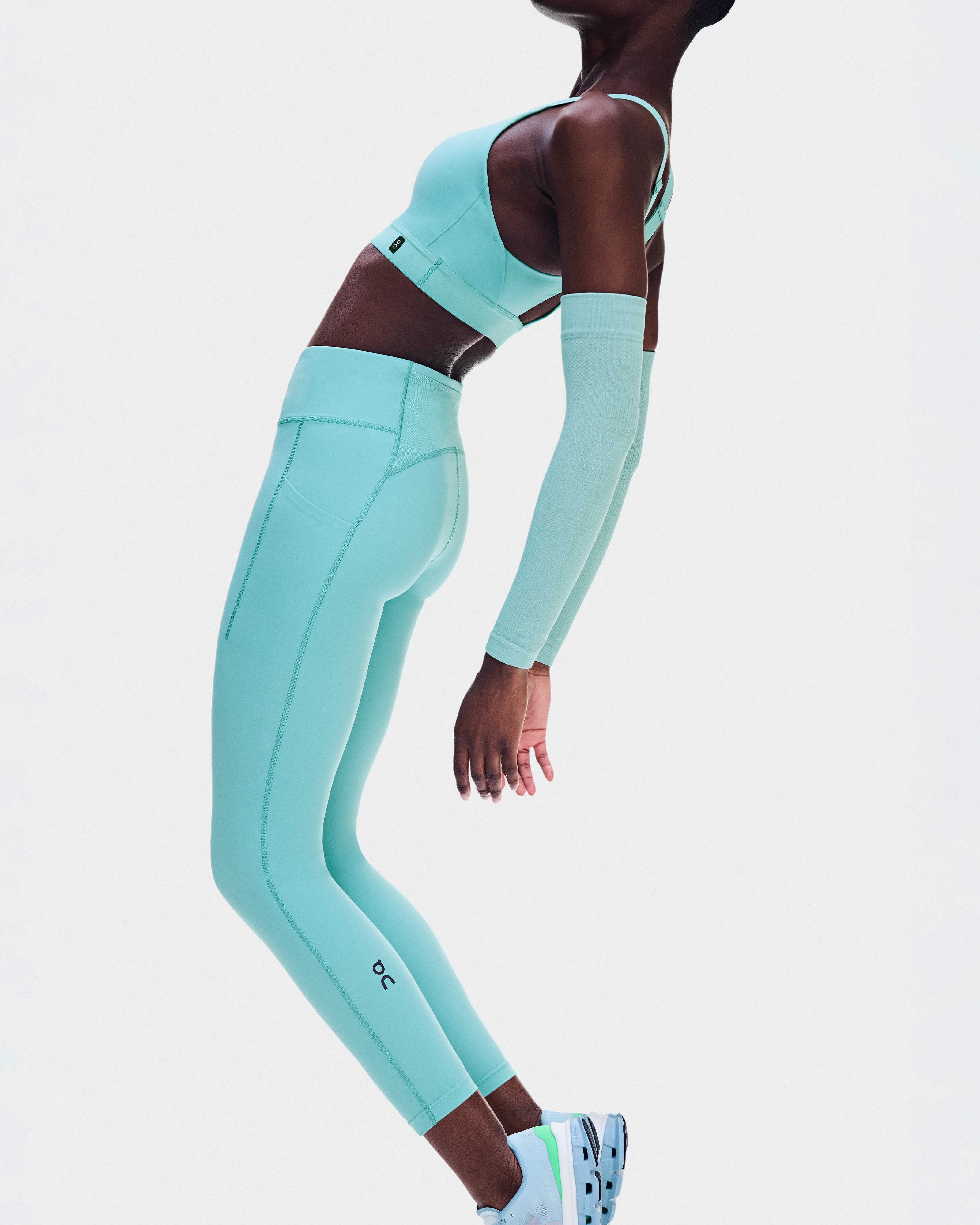 On Performance Tights 7/8 Aquamarine Femme – Running sur route, entraînement Leggings