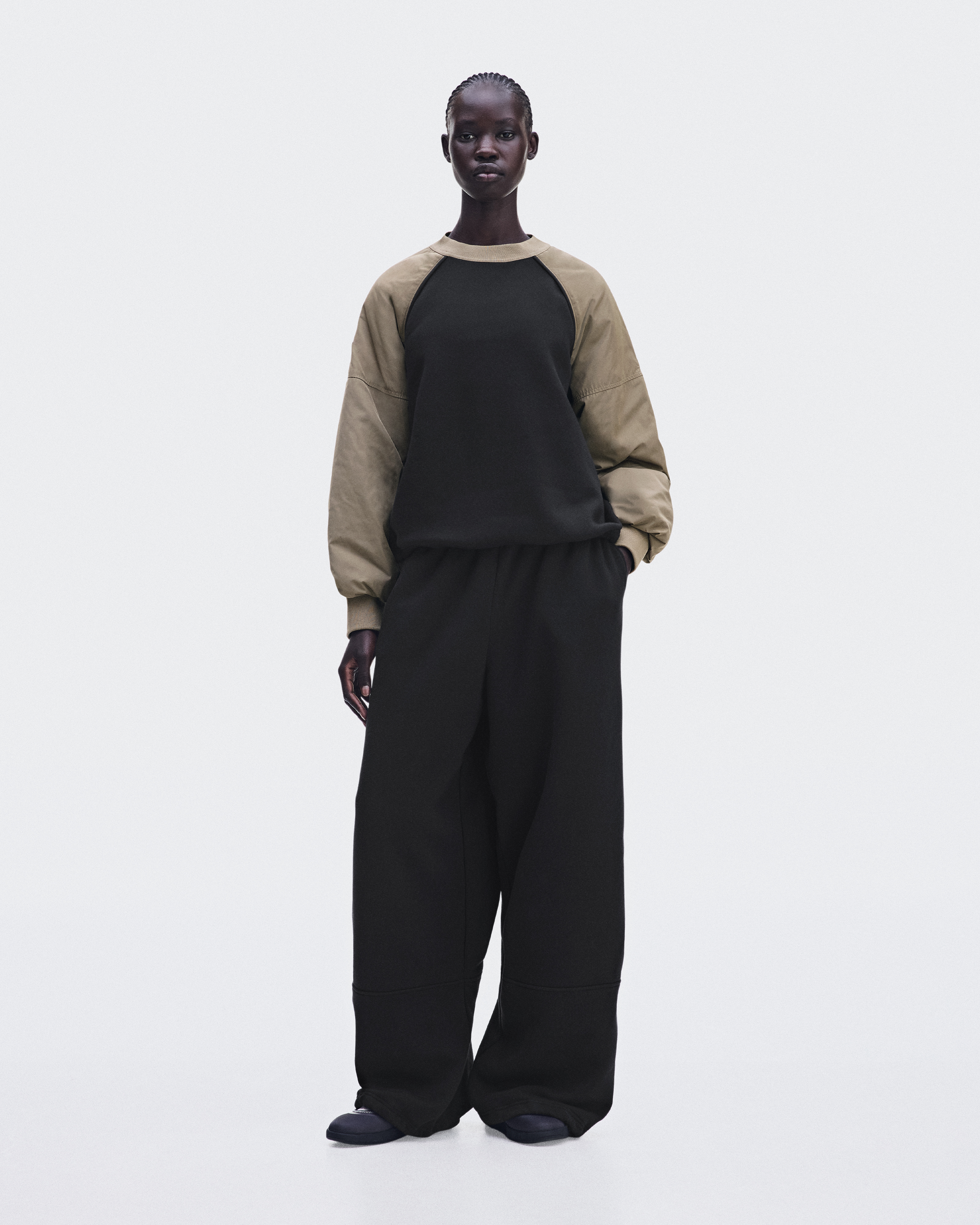 Oversized Crewneck Sweater in Lynx