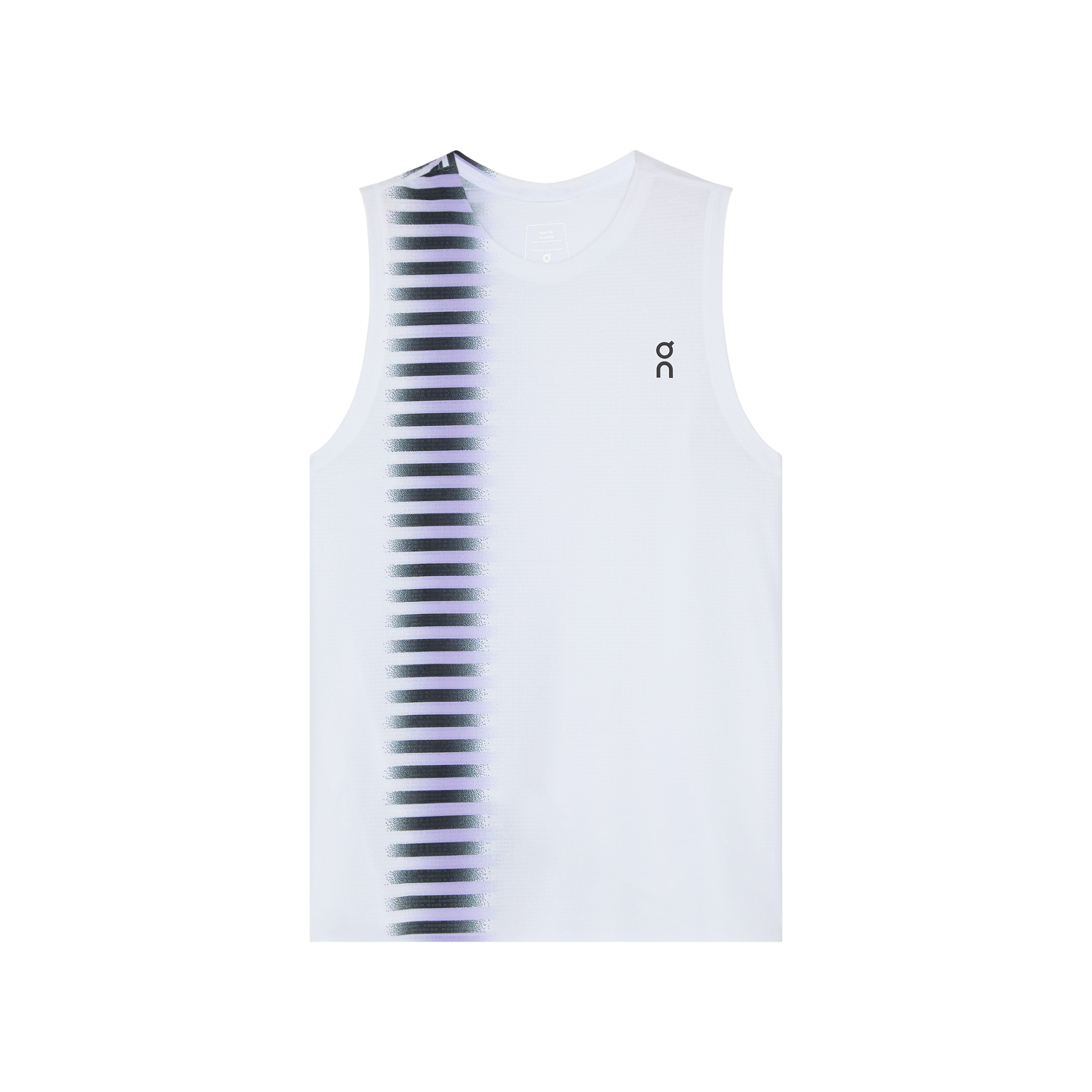 Court Tank Top Edge in White/Black