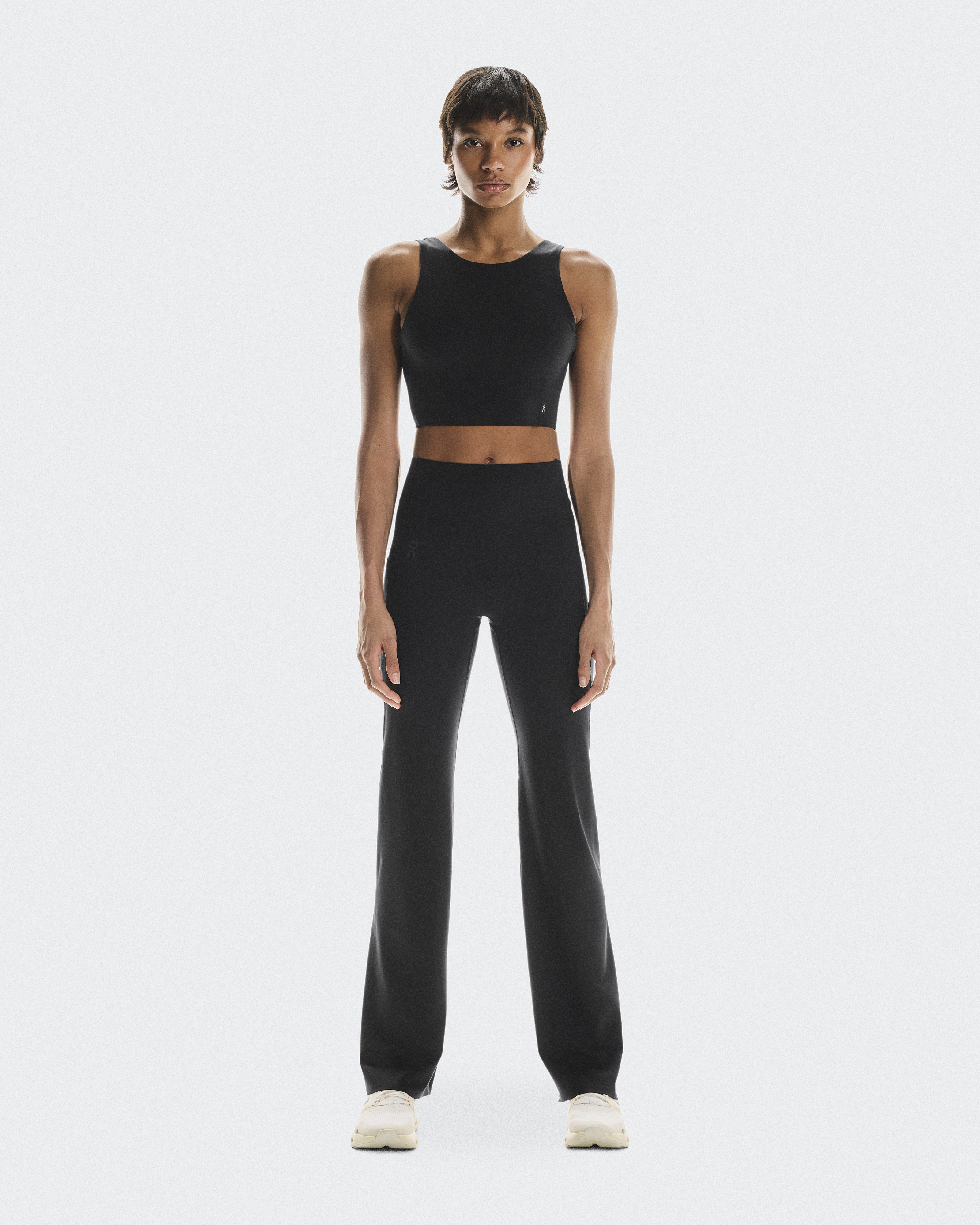 On Women's Studio Flared Tights 32" in Black, Size: XS, Polyester