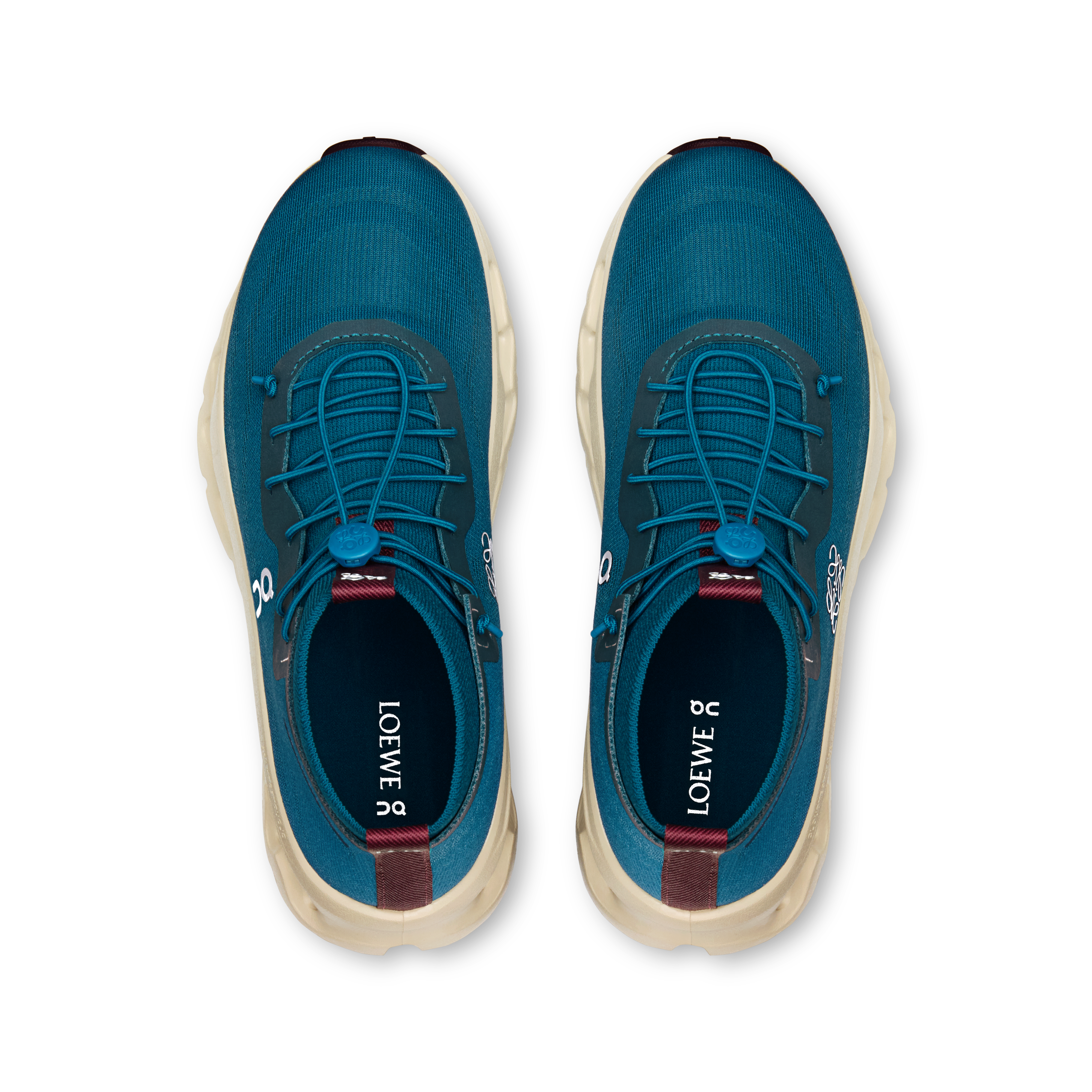 On Cloudtilt Hi LOEWE Teal & Oatmeal | Burgundy Women Active life Shoes