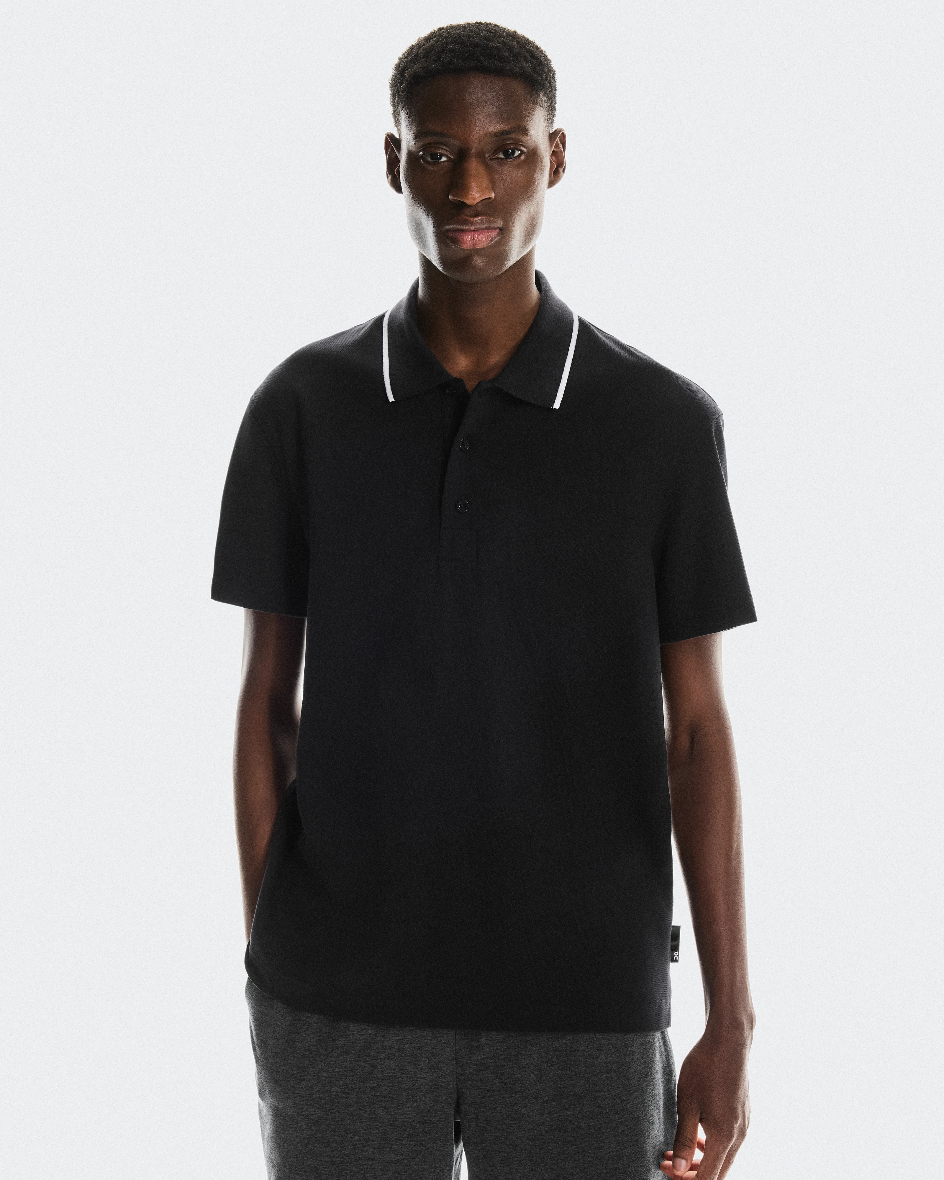 On Courtside Polo Black Men Tops and t-shirts