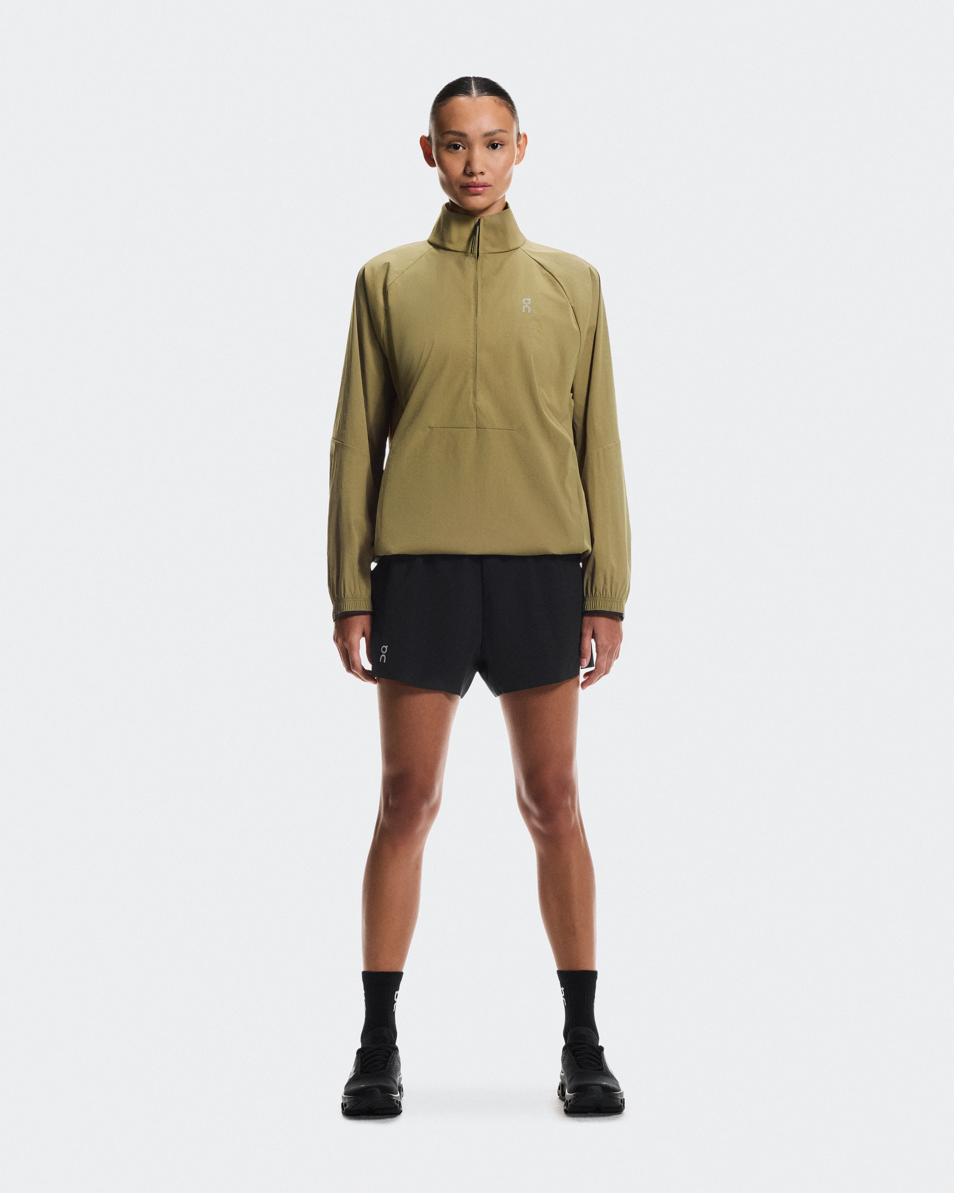 On All-Day 1/2 Zip Jacket Nutmeg Feminino Jaquetas