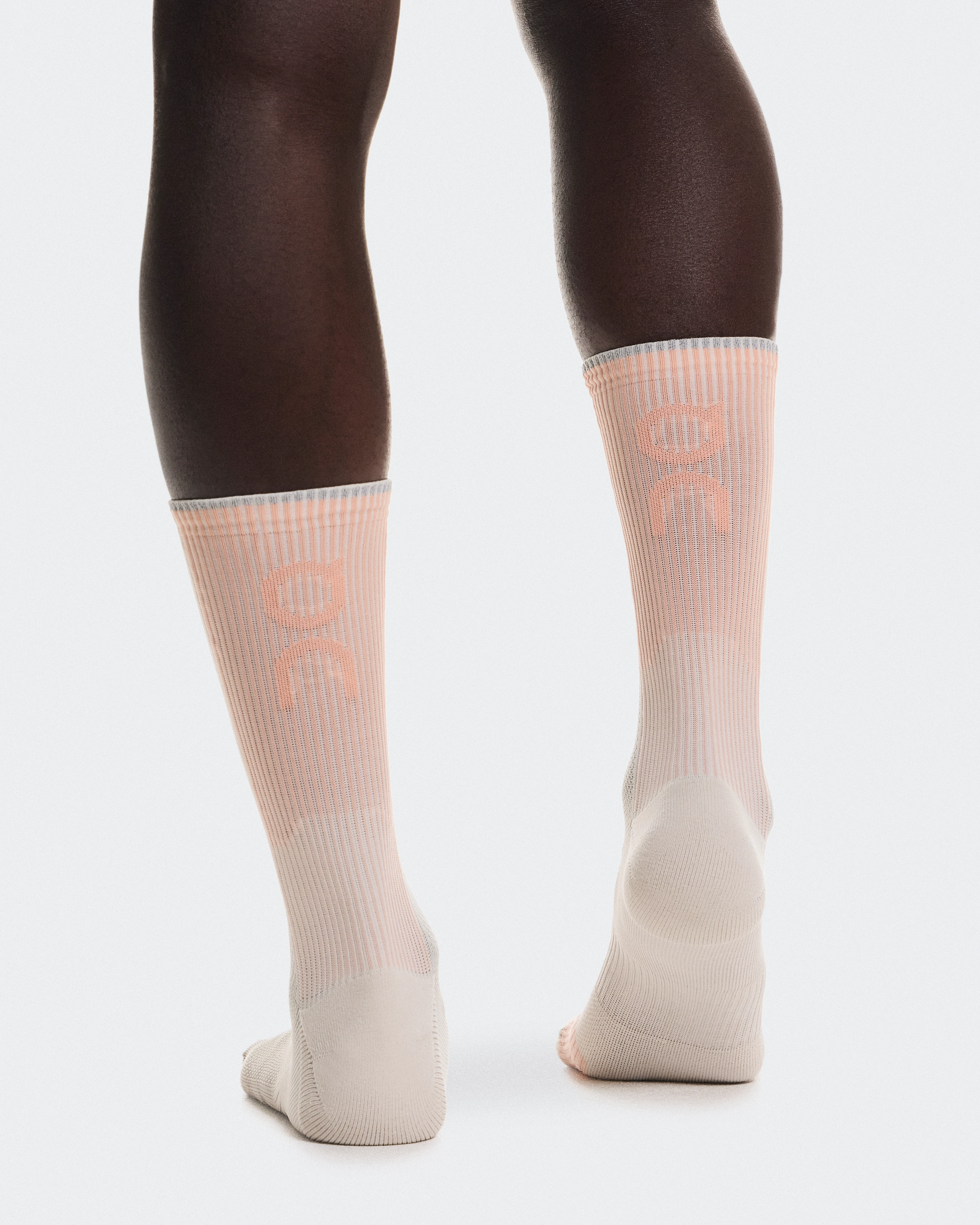 On Performance Run Sock High Pearl & Sunstone Unisex Socks