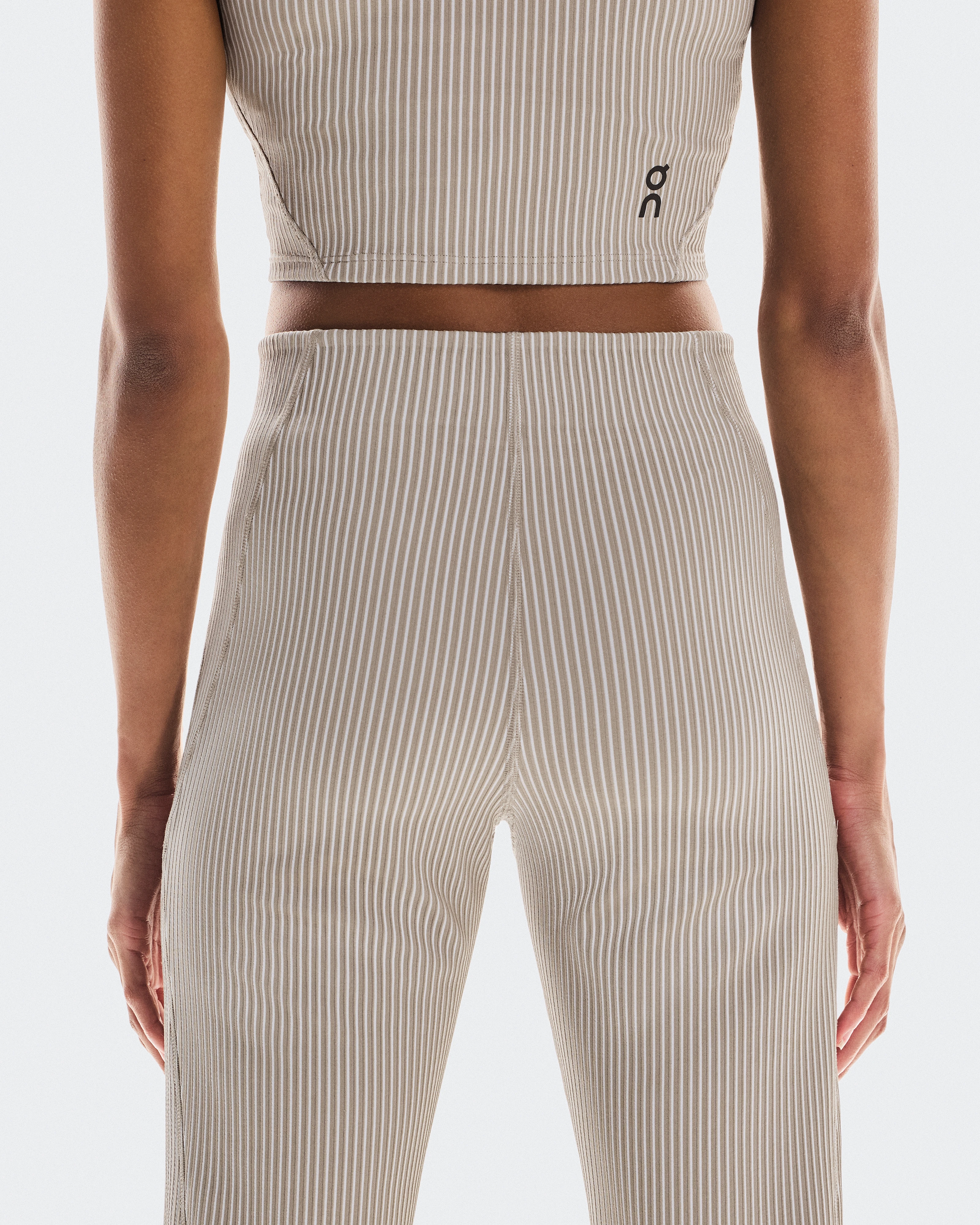 On All-Day Ribbed Pants Desert & White Women Pants