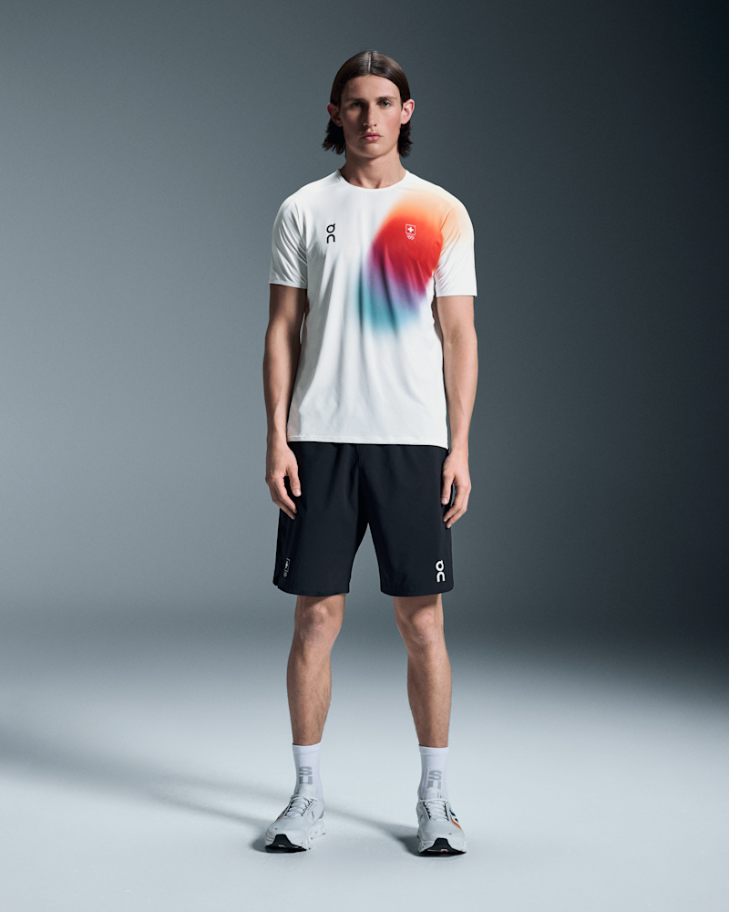 On Swiss Olympic Focus Shorts pour Homme en Ink, Taille: Small, Polyester