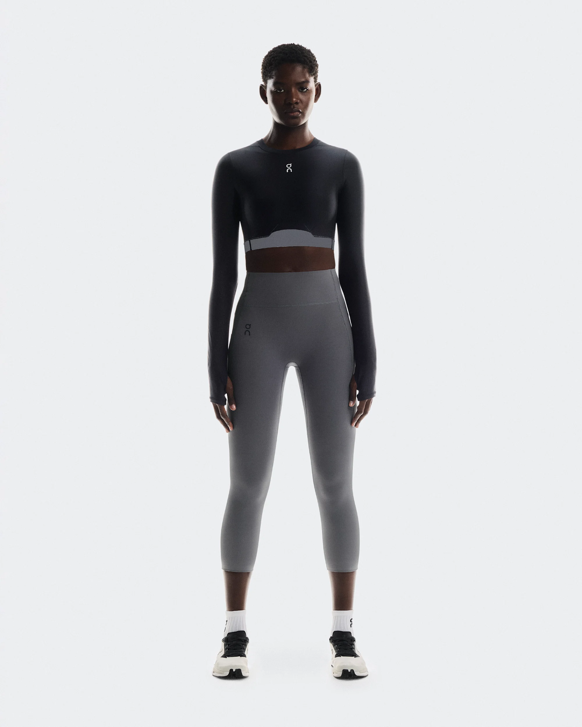 Women's Train Long Sleeve Crop Black - thumbnail 2