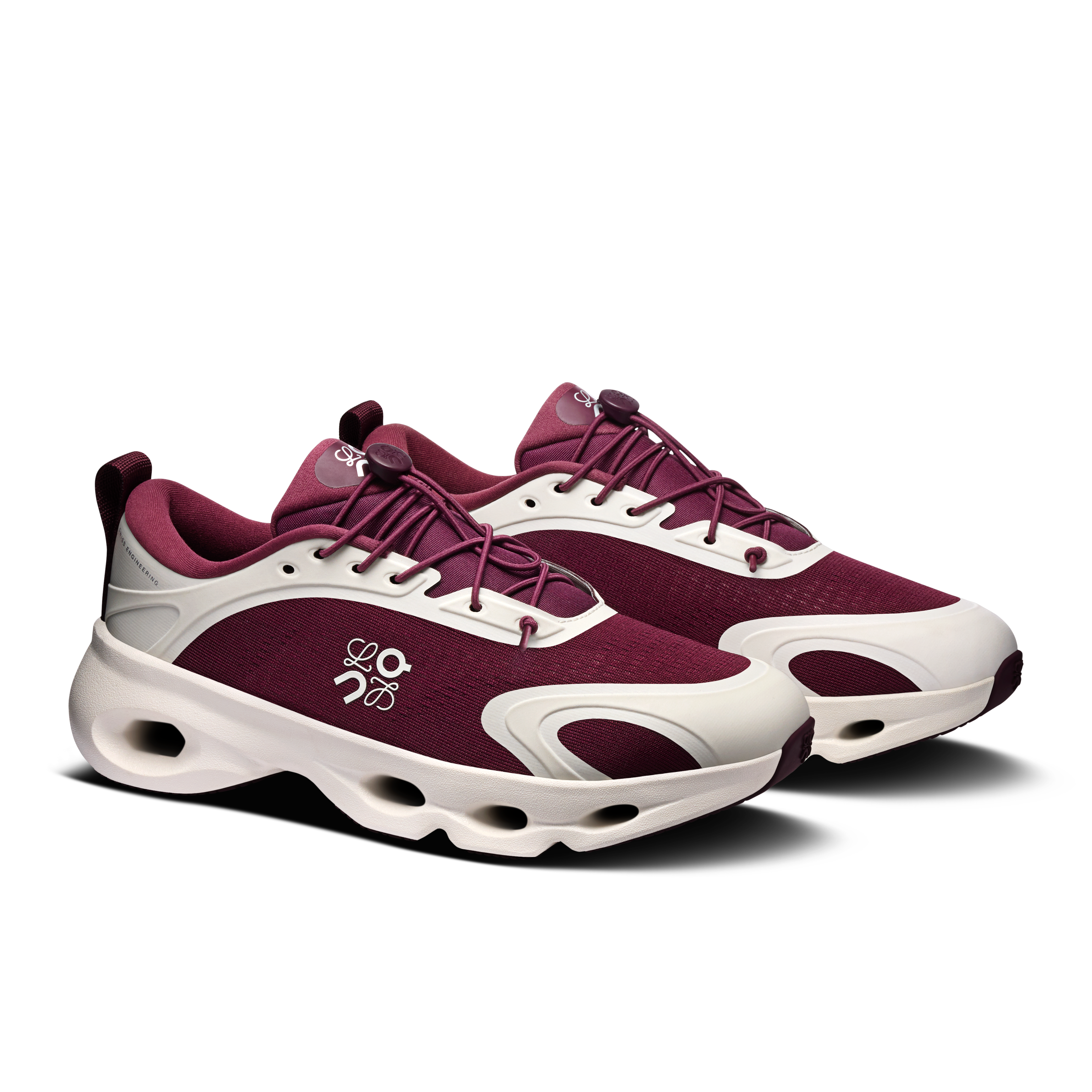 On Cloudsolo LOEWE Burgundy & Eggshell Women Active life Shoes