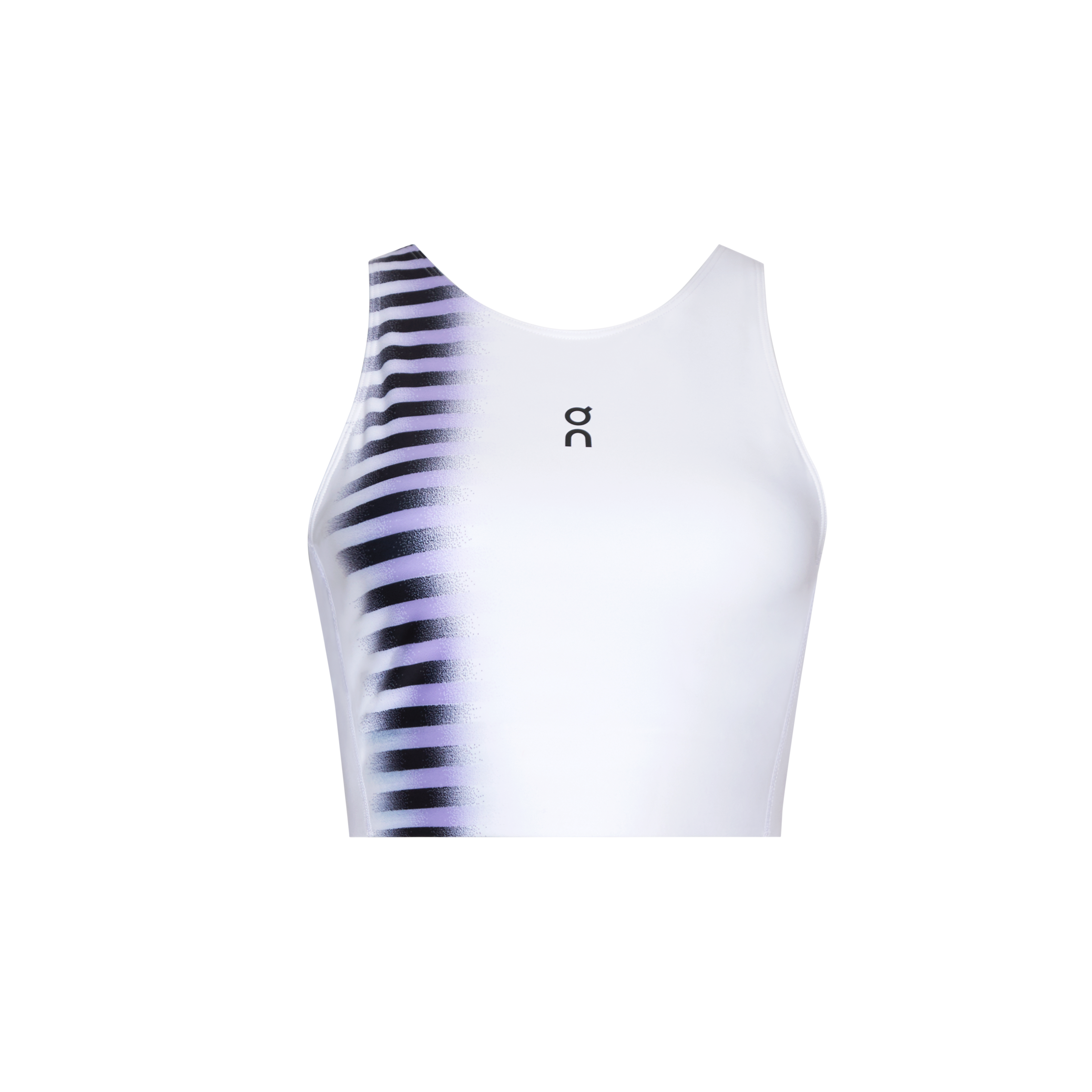 Court Crop Top Edge Shirt in White/Black