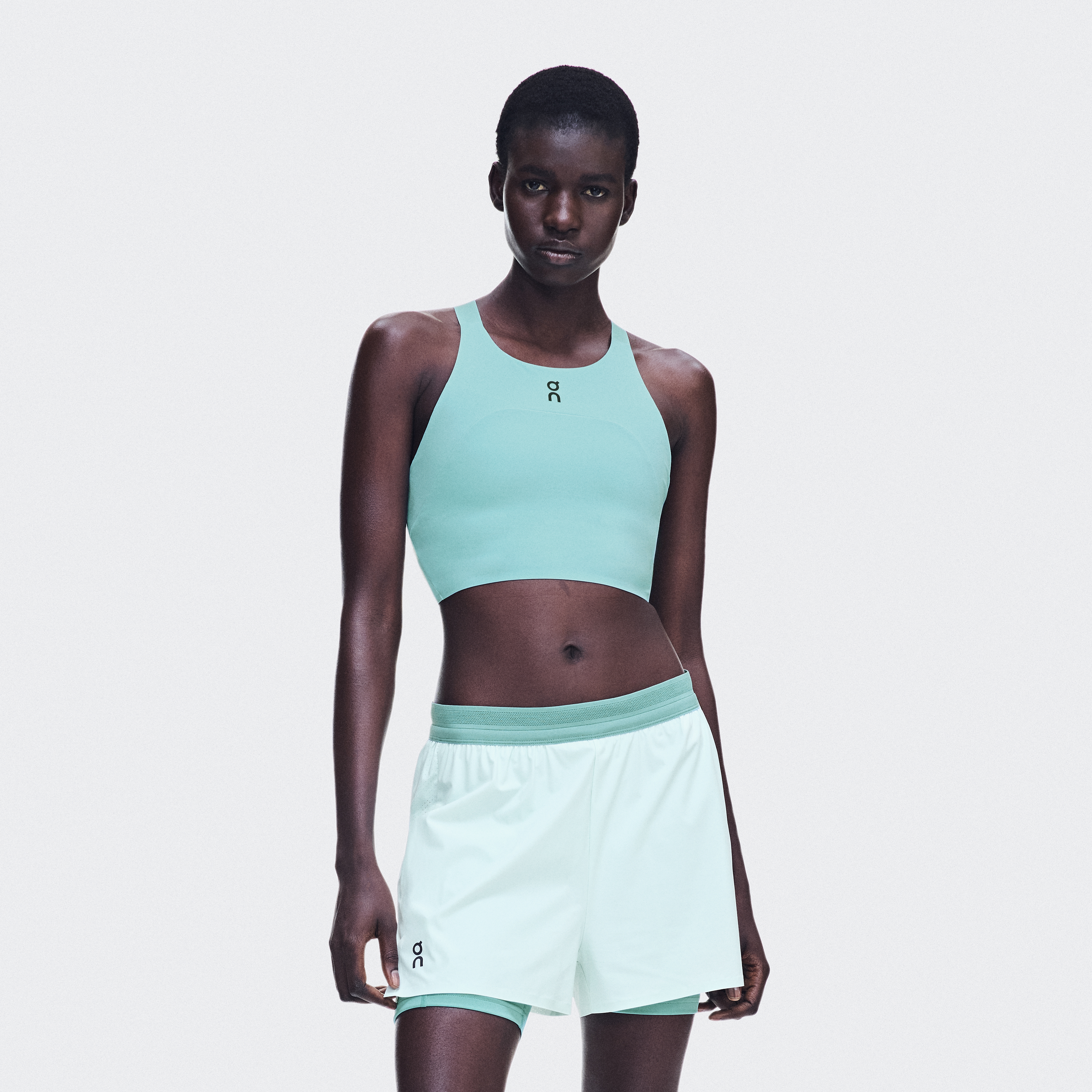 Performance Crop Shirt in Aquamarine