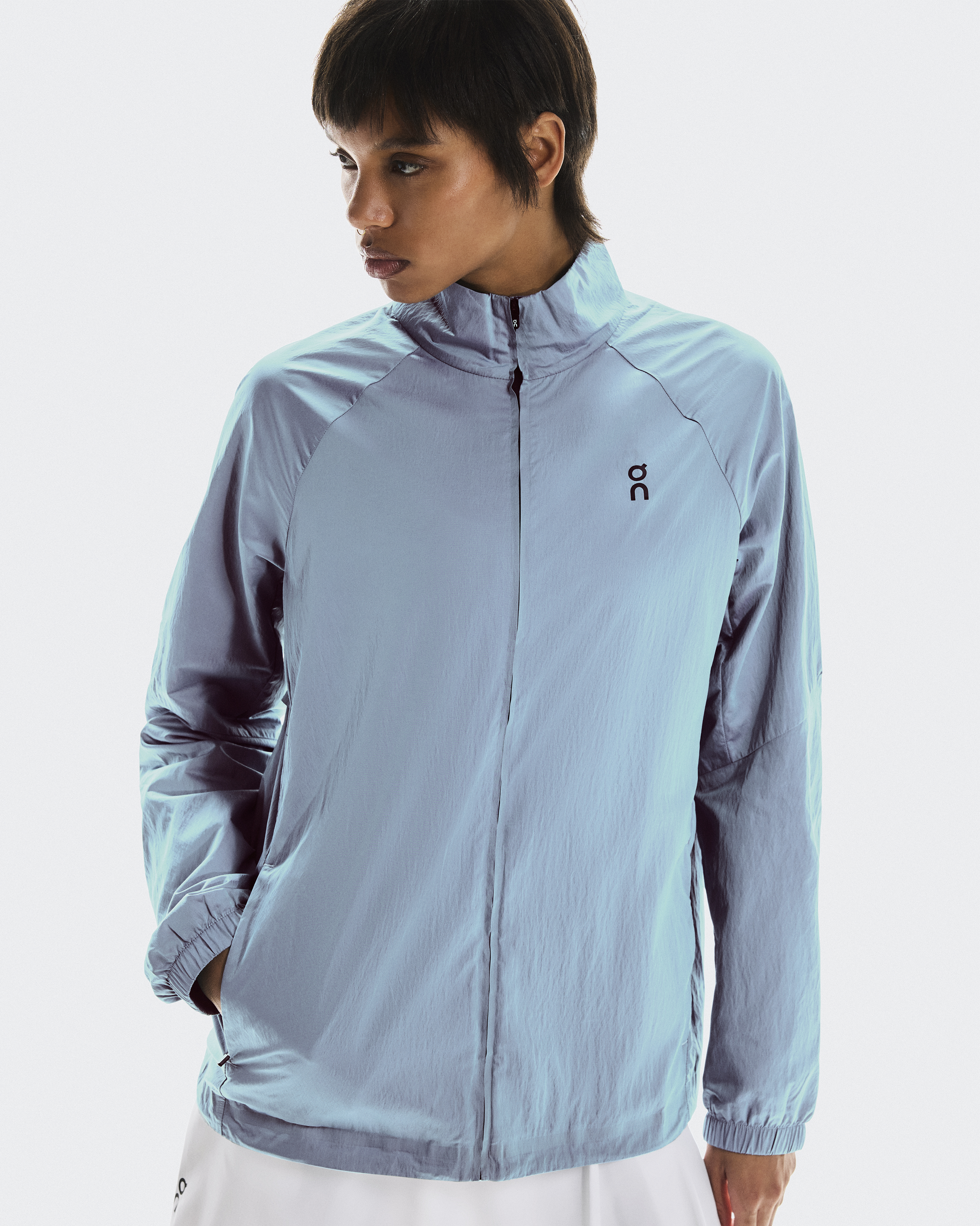 アウターその他 PISCESS : 24FW / Lace Light Jarcket (2colors) SHTXOZHI Women's Lace Long Sleeve Jacket Casual Zip Up Fall