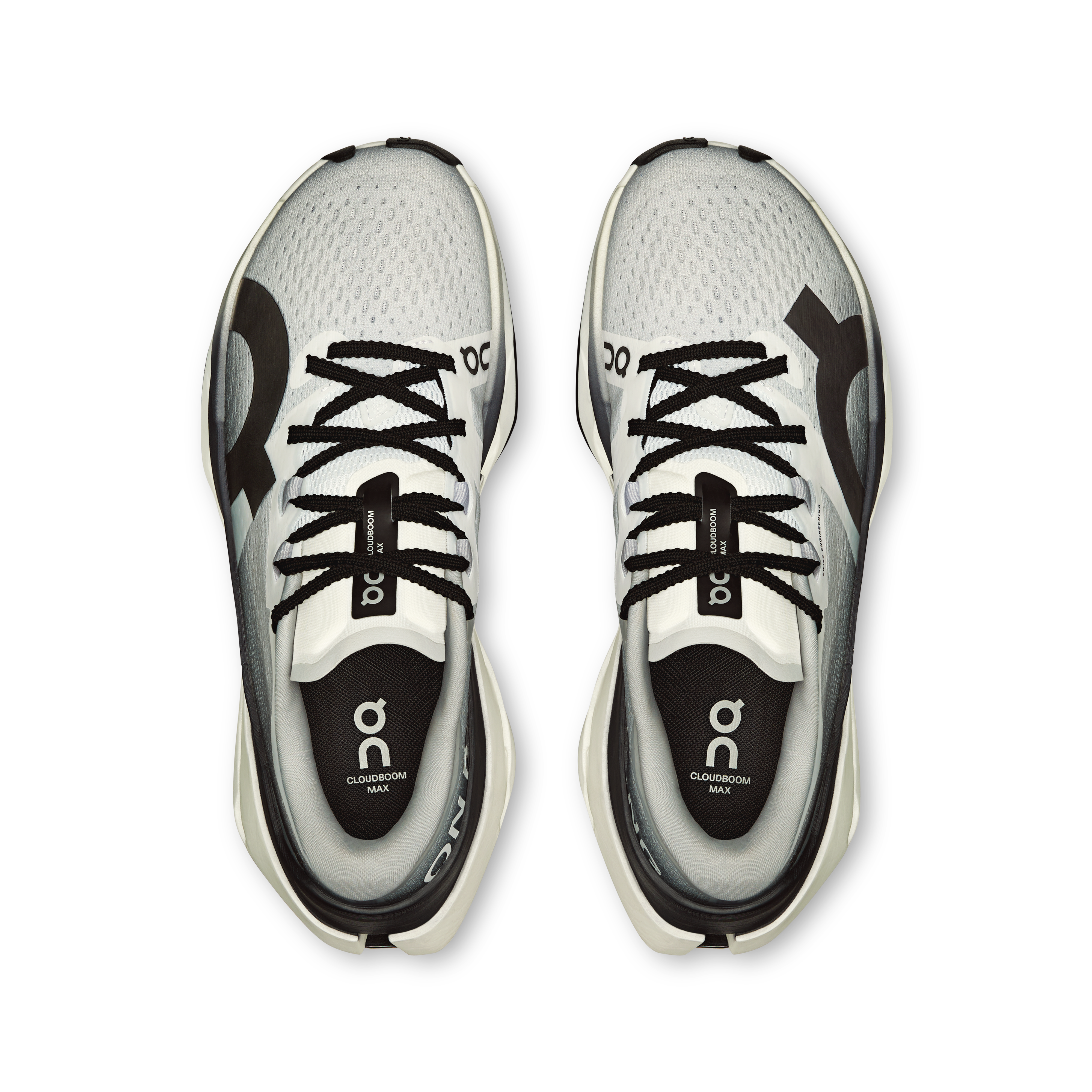 On Cloudboom Max White & Black Women Road running Shoes