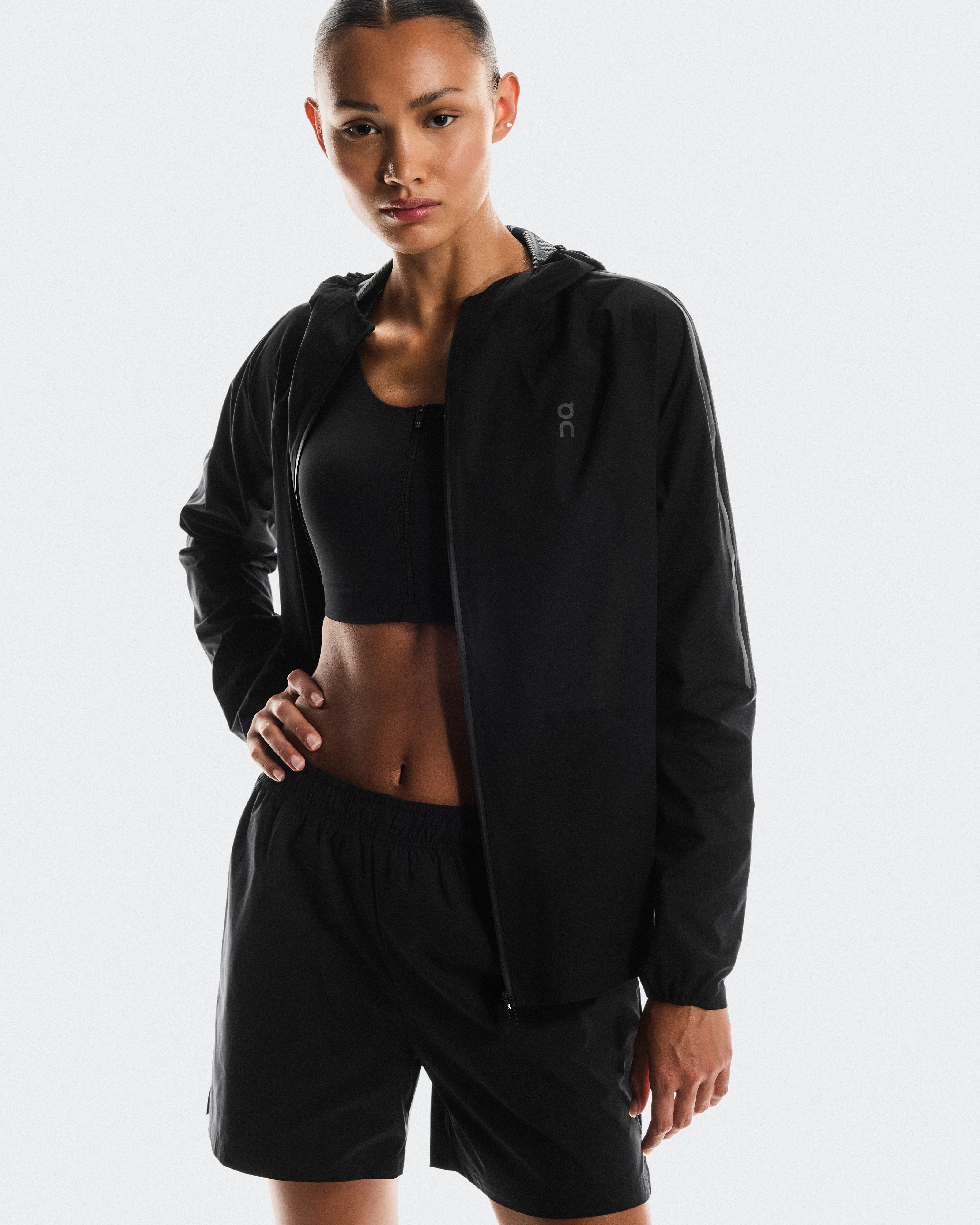 On Performance Jacket Waterproof Black Women Jackets