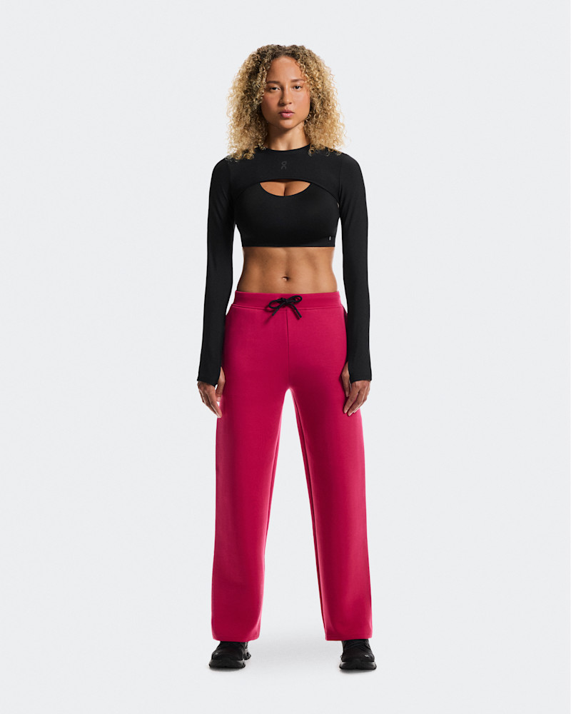 On Women's Focus Tech Sweatpants in Grenadine, Size: Large, Polyester