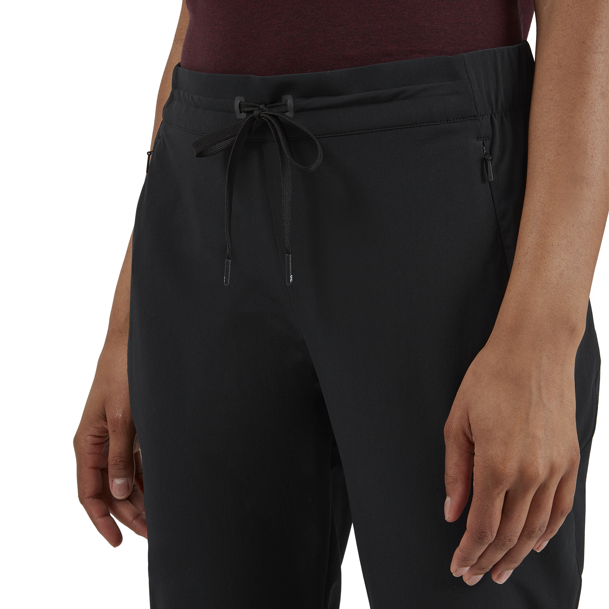NWOT HISKYWIN Women's Black Straight Leg Yoga Pants Zip Pocket | Size Medium