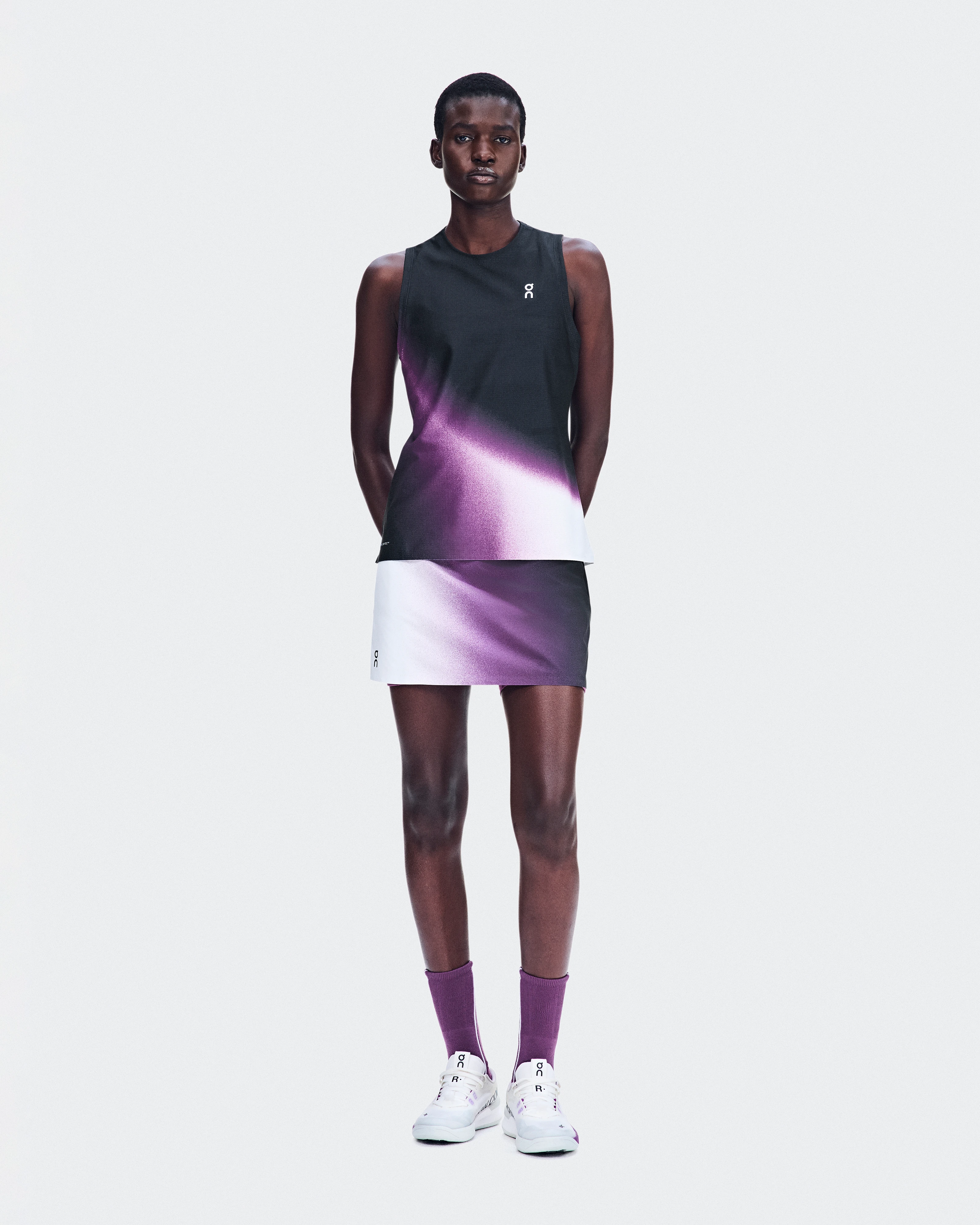On Court Skirt Split Swing White & Cassis Women Skirts