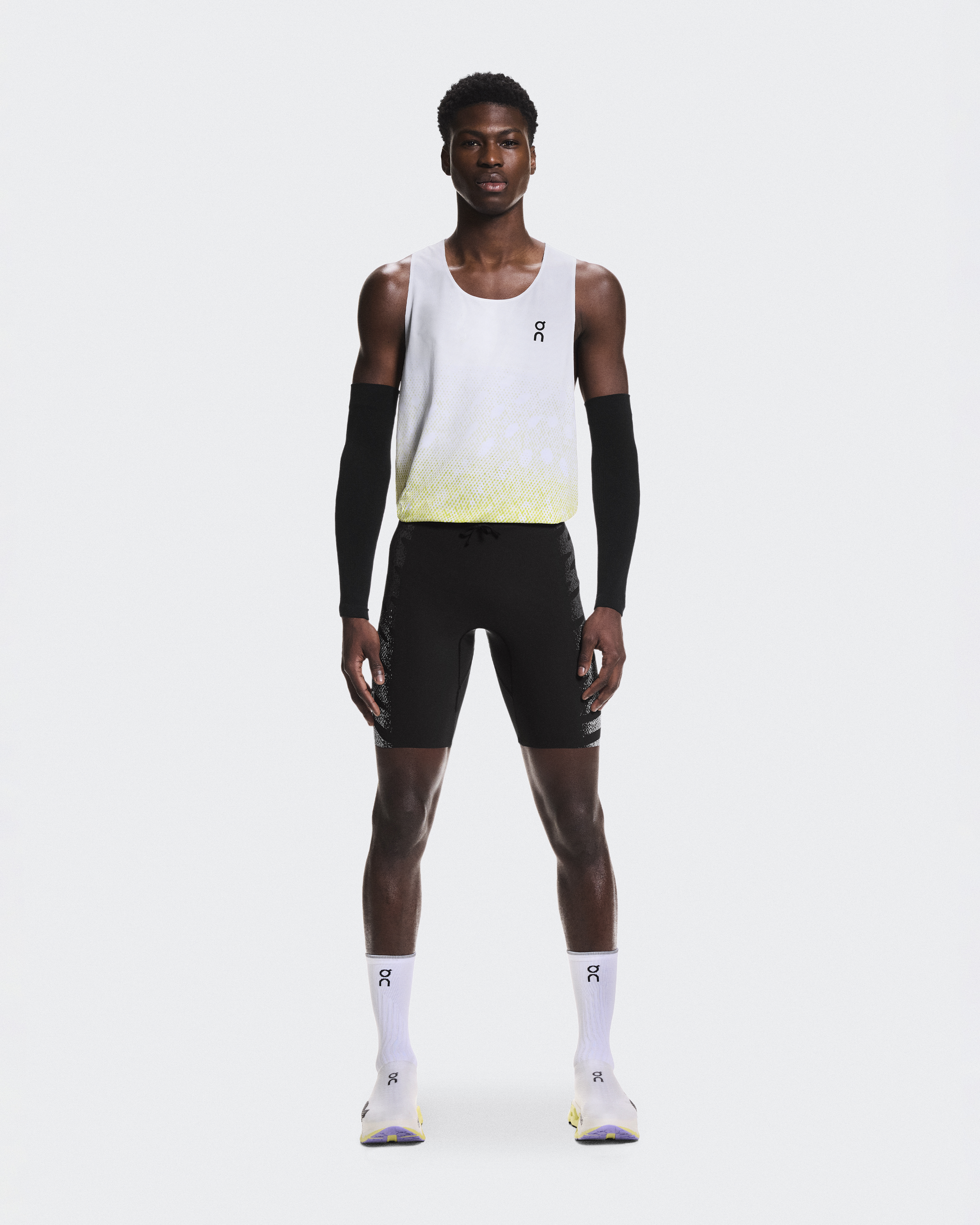 Zero Half Tights in Iron/White