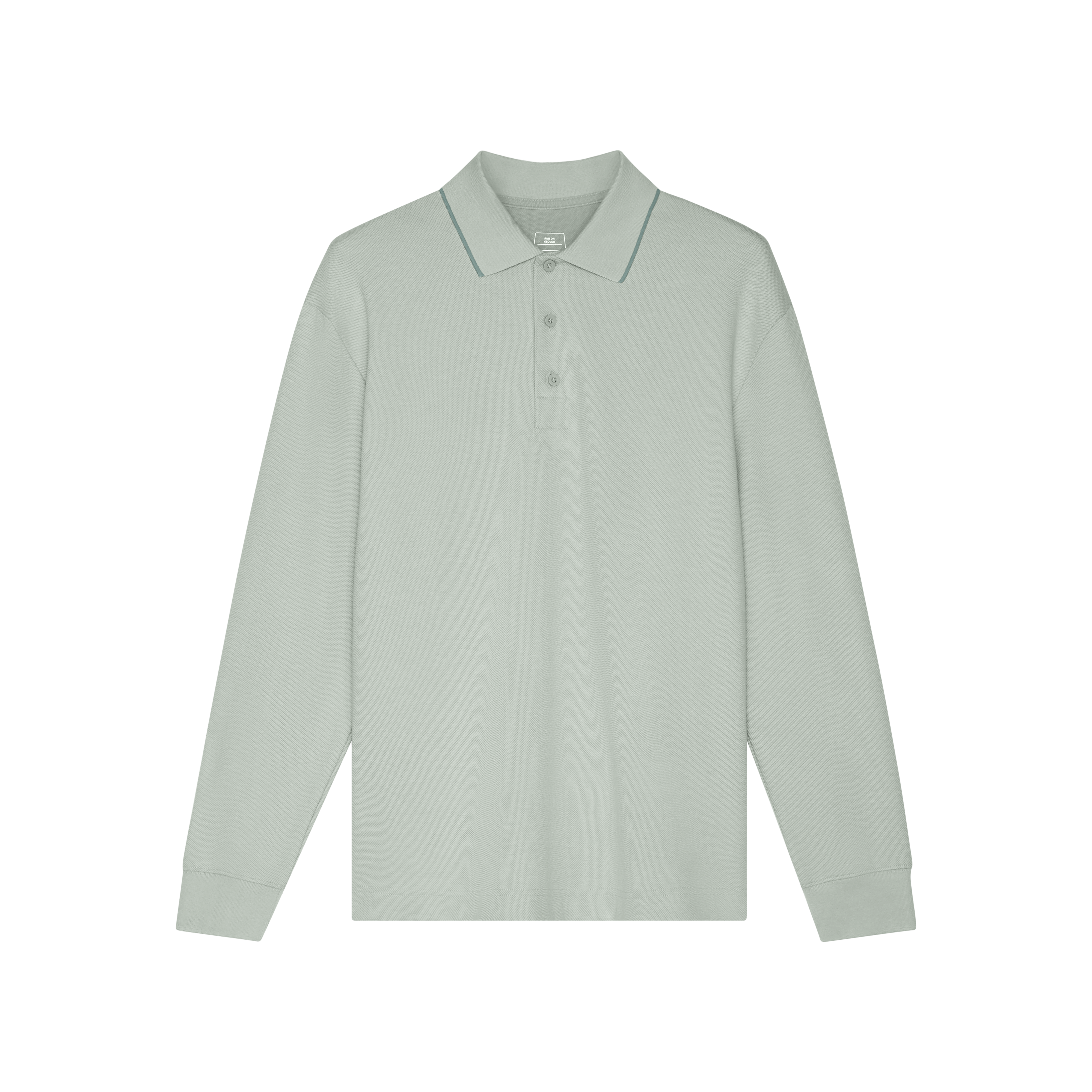 Courtside Long-T Polo Long-Sleeve Shirt in Mineral/Tide