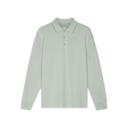 Courtside Long-T Polo Long-Sleeve Shirt in Mineral/Tide
