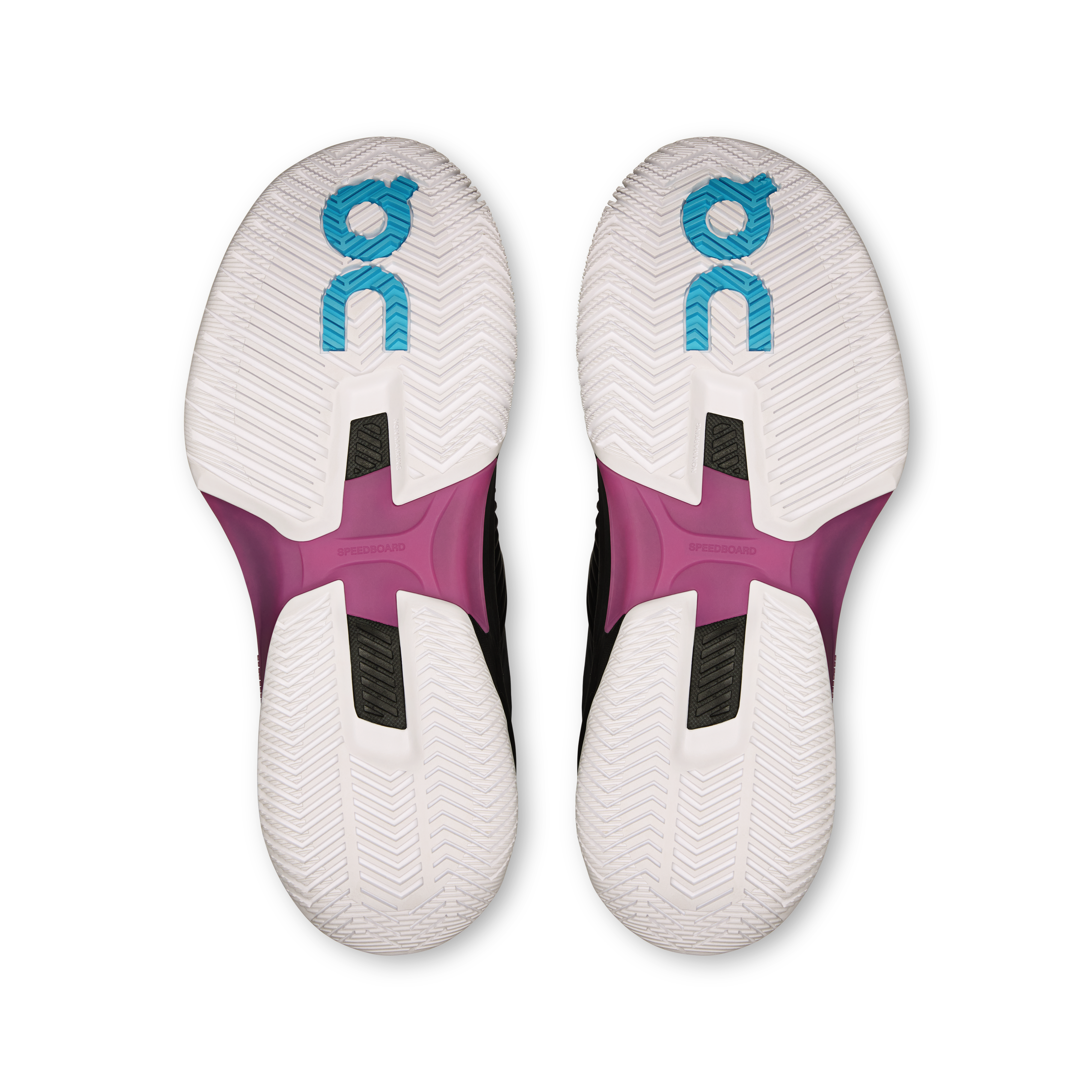 On THE ROGER Pro Fire Black & Pink Women Tennis Shoes