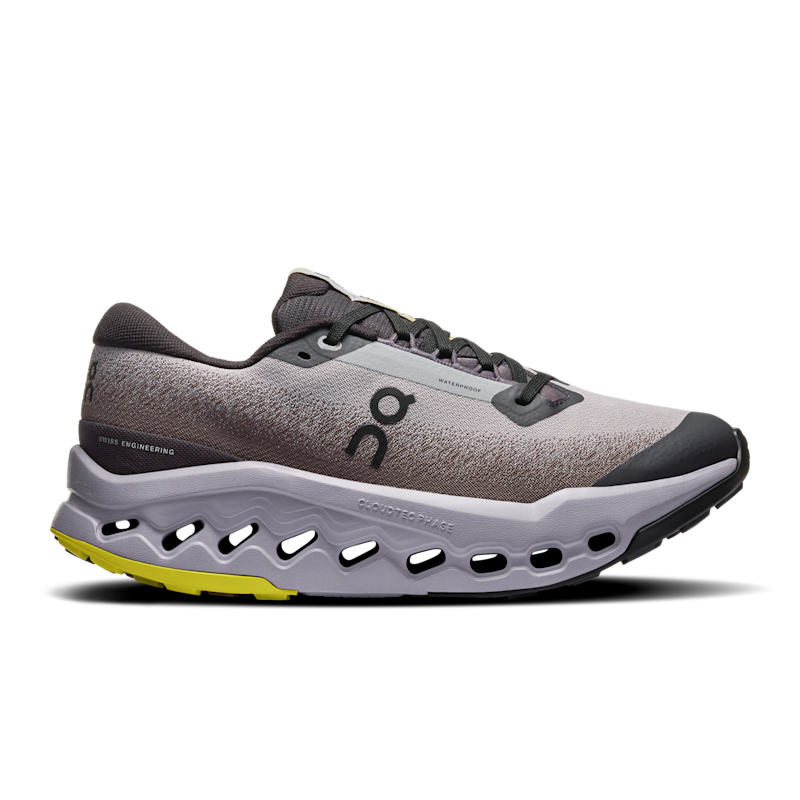On Cloudsurfer Trail 2 Waterproof Calzado de Running para Mujer en Black/Lilac, Talla: 41, Polyester Tpu