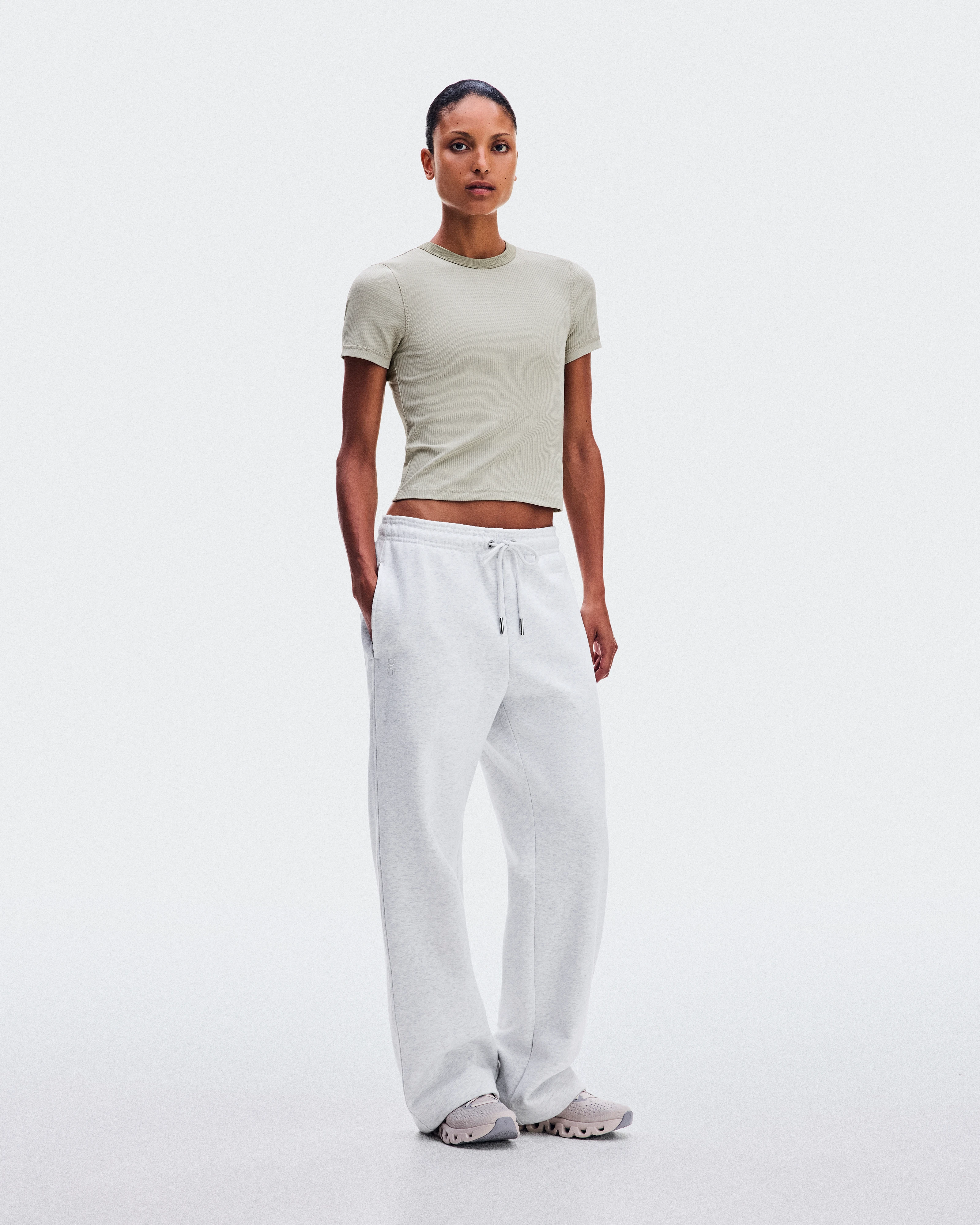On All-Day Ribbed T-Shirt Brume Feminino Partes de cima e camisetas
