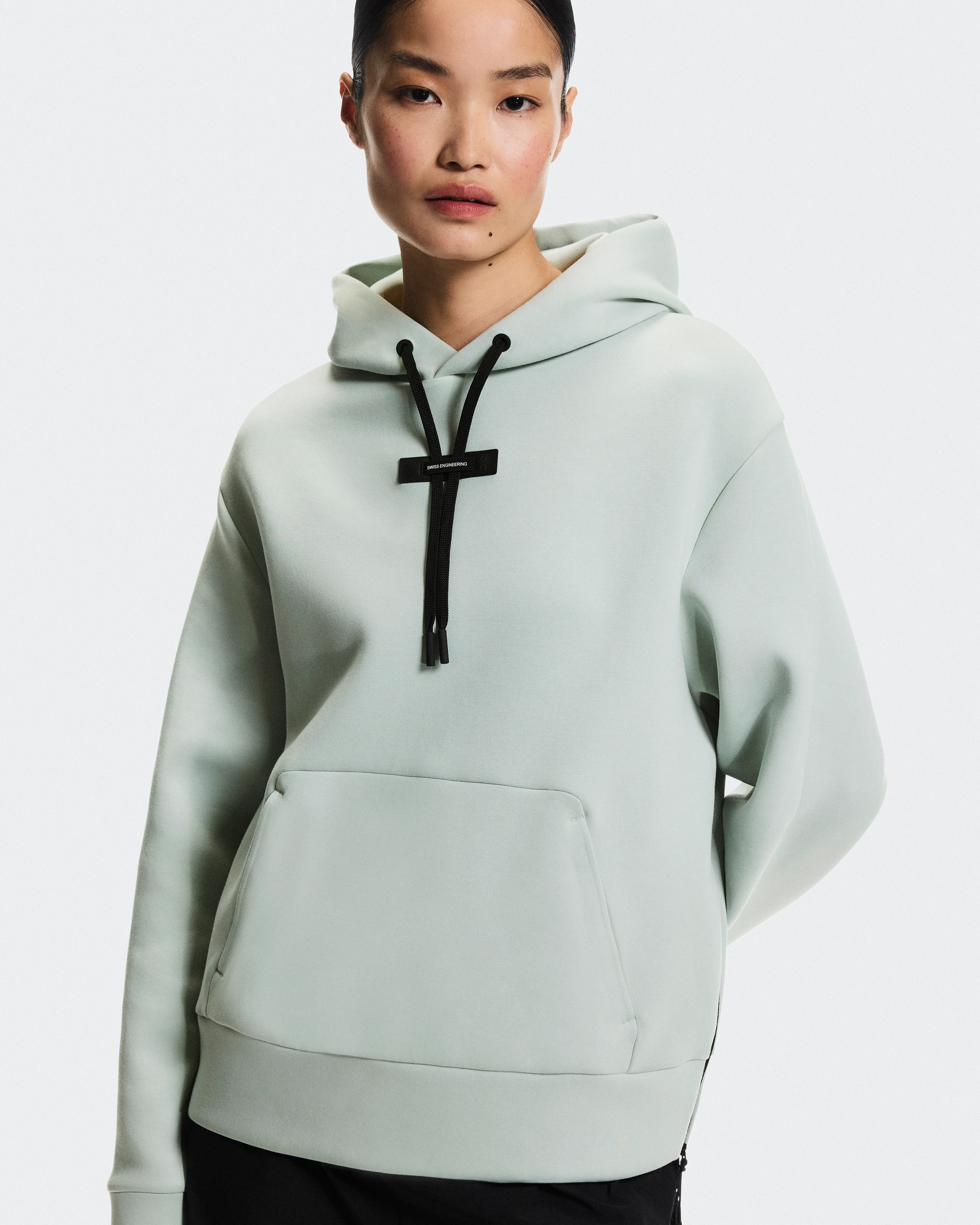 On Focus Tech Hoodie Mineral Women Hoodies and sweatshirts