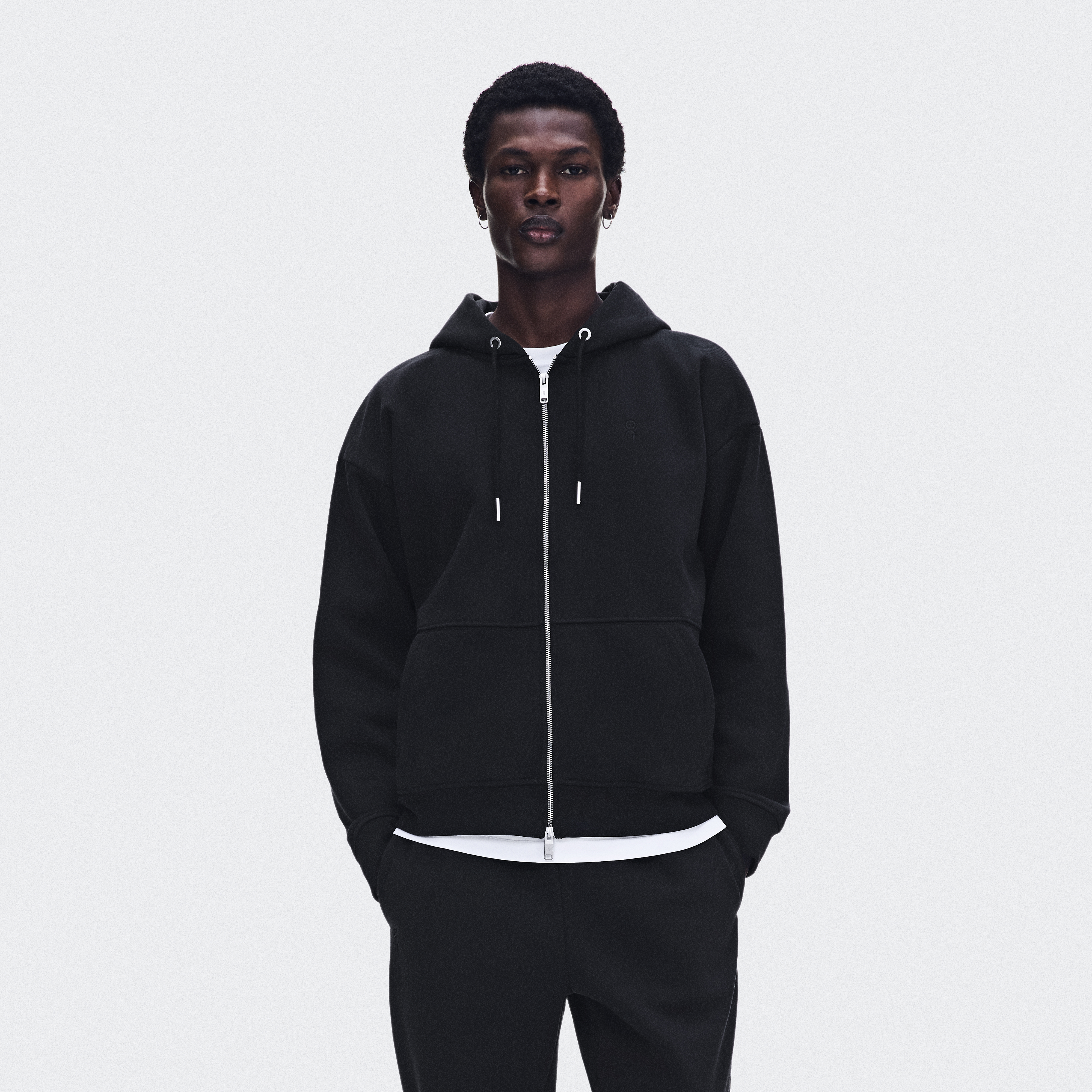 Club Collective Full Zip Hoodie in Black