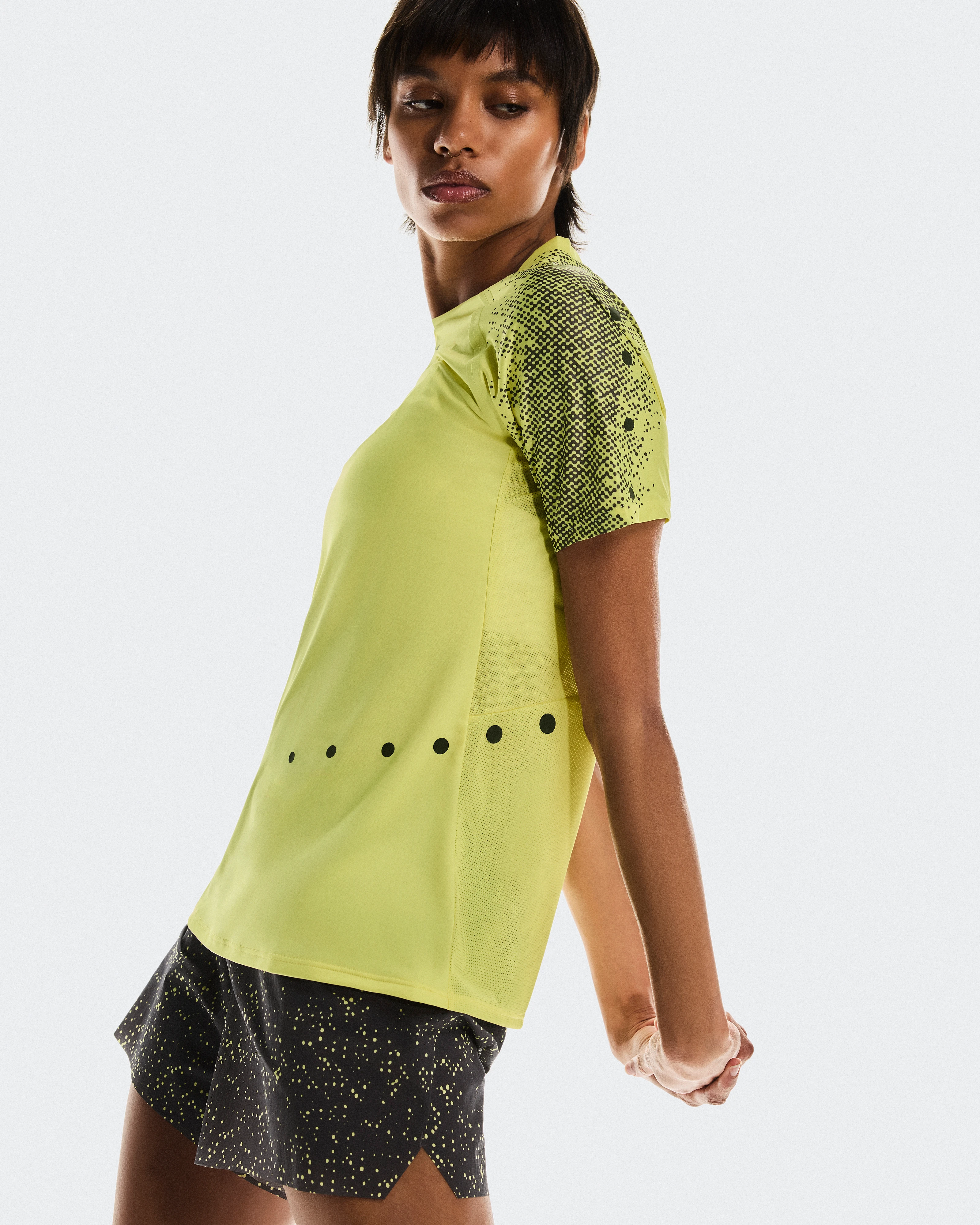 On Ultra-T Limelight & Grey Women Tops and t-shirts