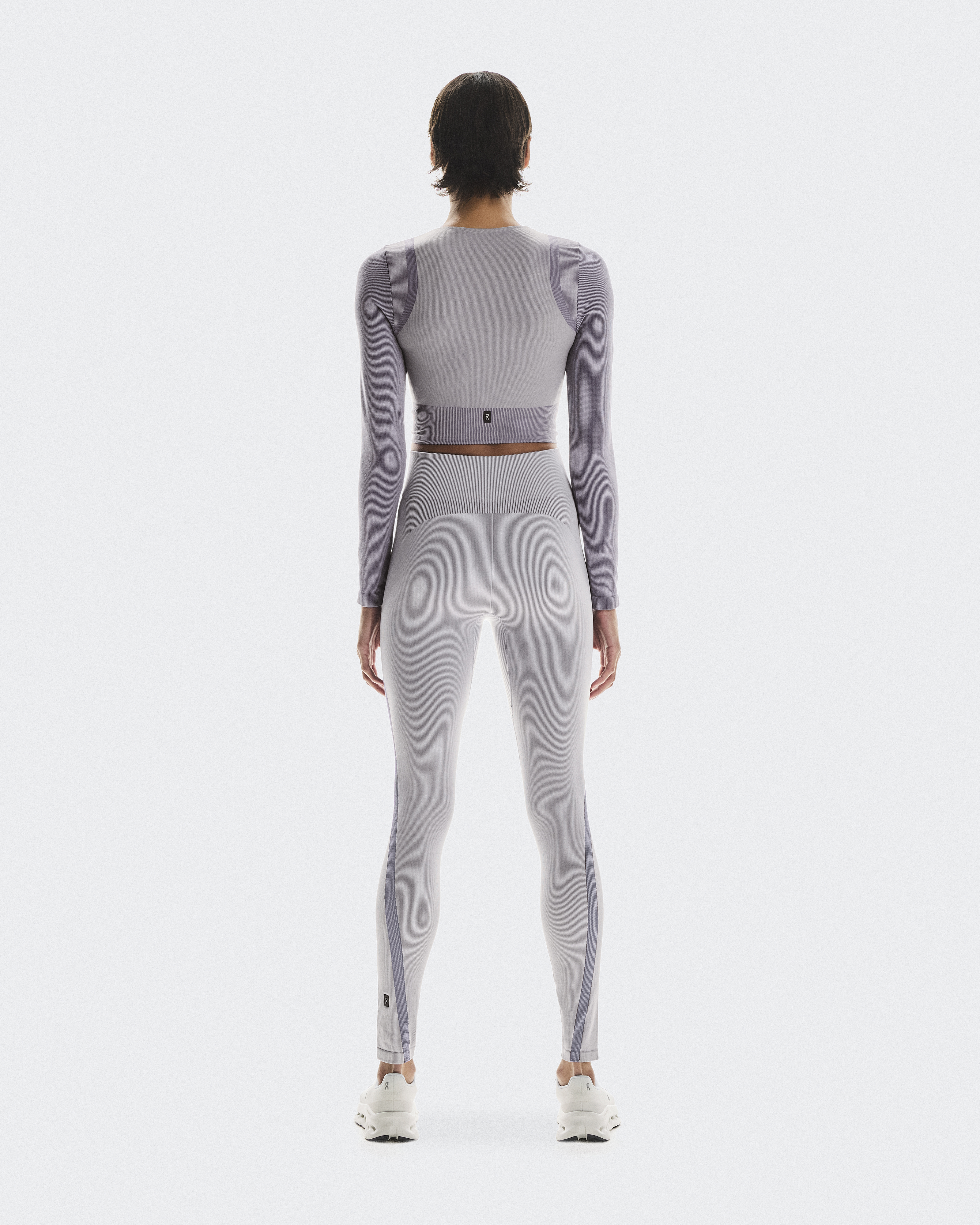 Women's Studio Knit Long-T Crop | Pink & Purple | On Israel