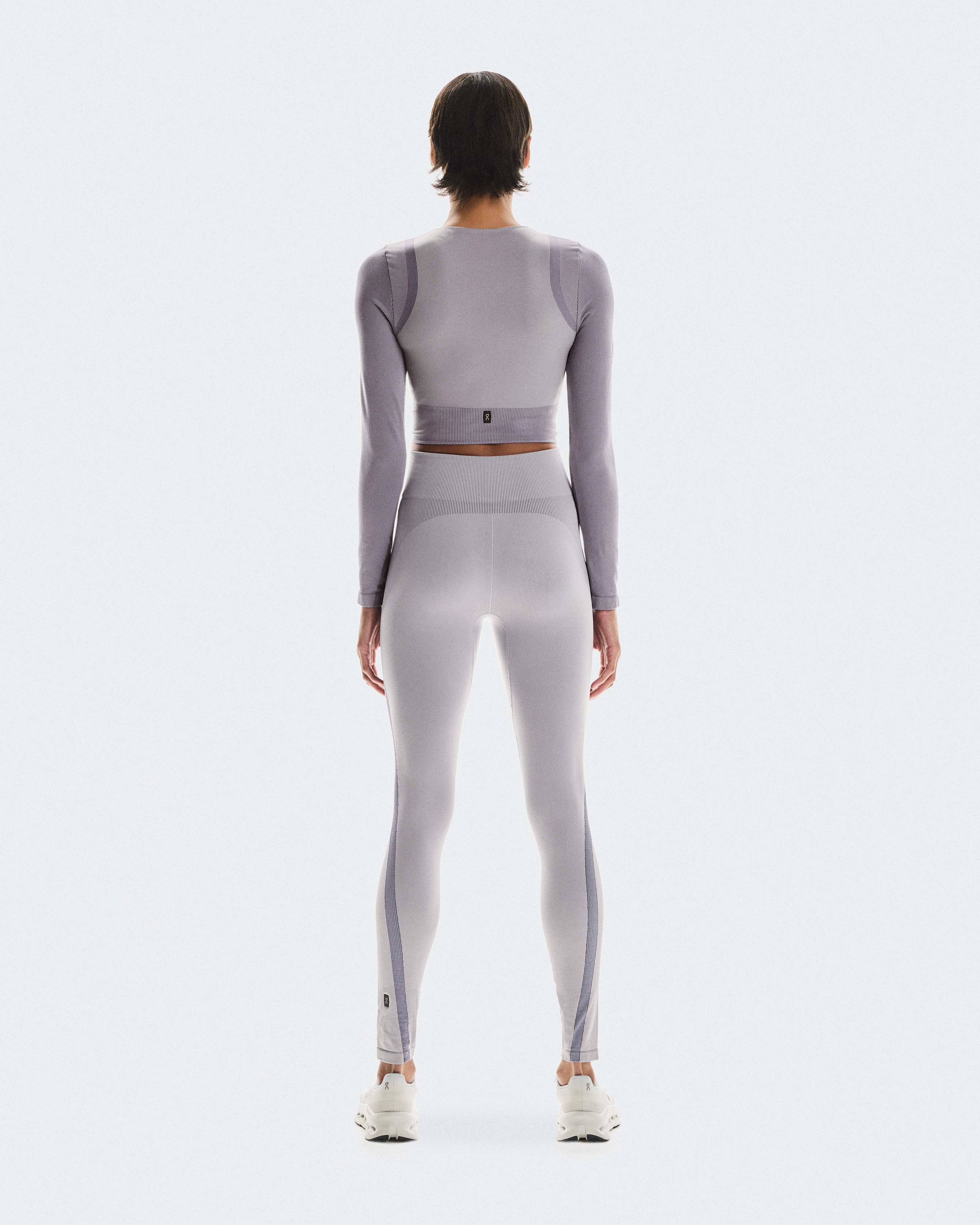 On Studio Knit Long-T Crop Lilac & Cosmos Women Tops and t-shirts