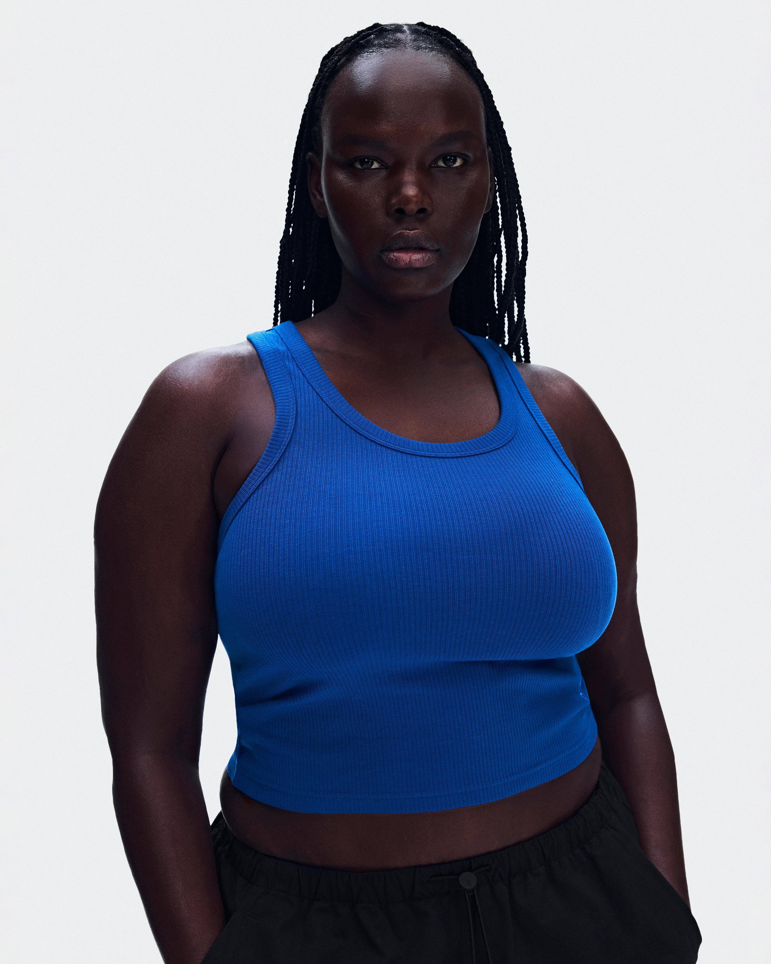 On All-Day Ribbed Tank Indigo Donna Maglie e magliette