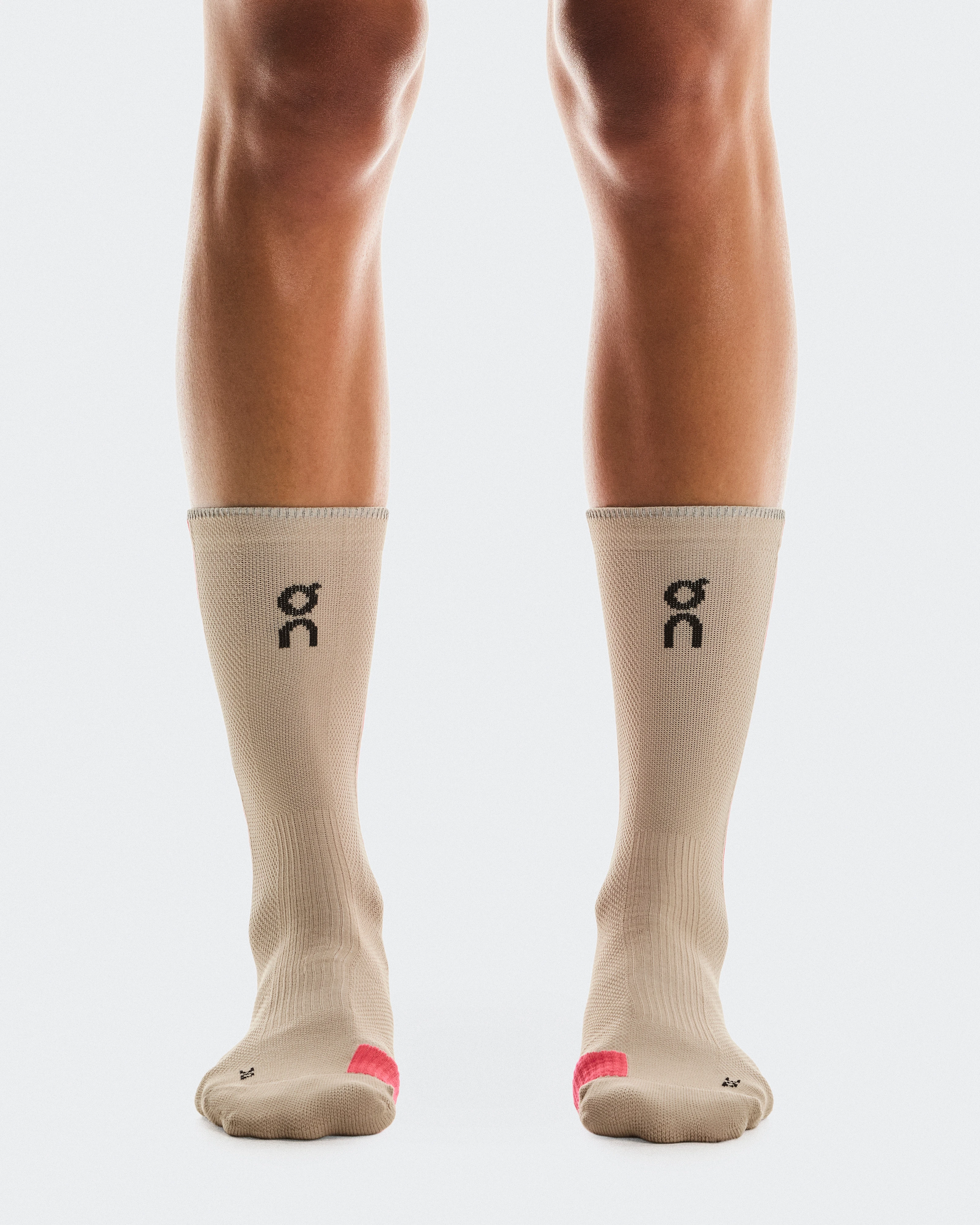 On Performance Run Sock High Desert & Pink Unisex Socks
