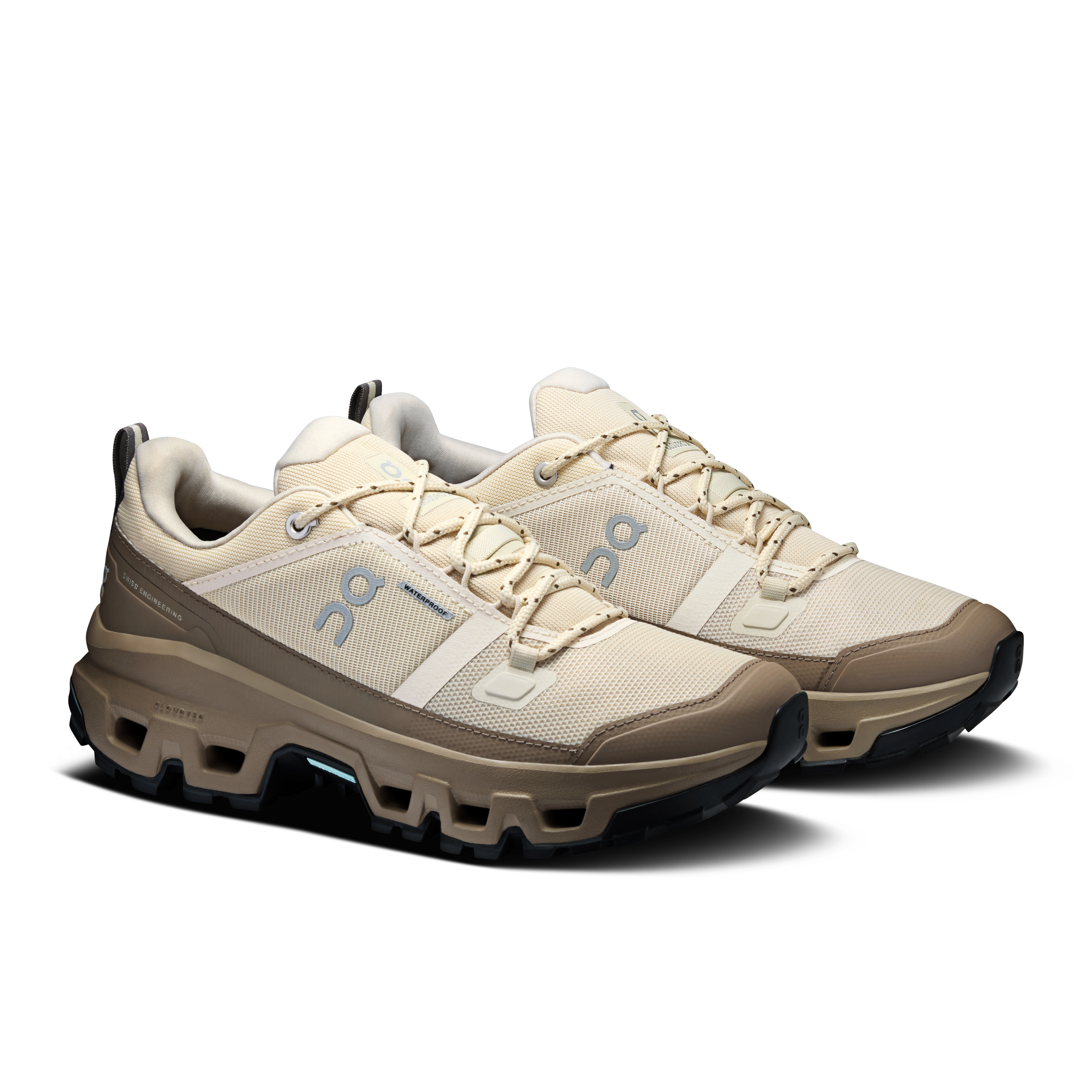 On Cloudrock Low Waterproof Grain & Soba Women Hiking Shoes