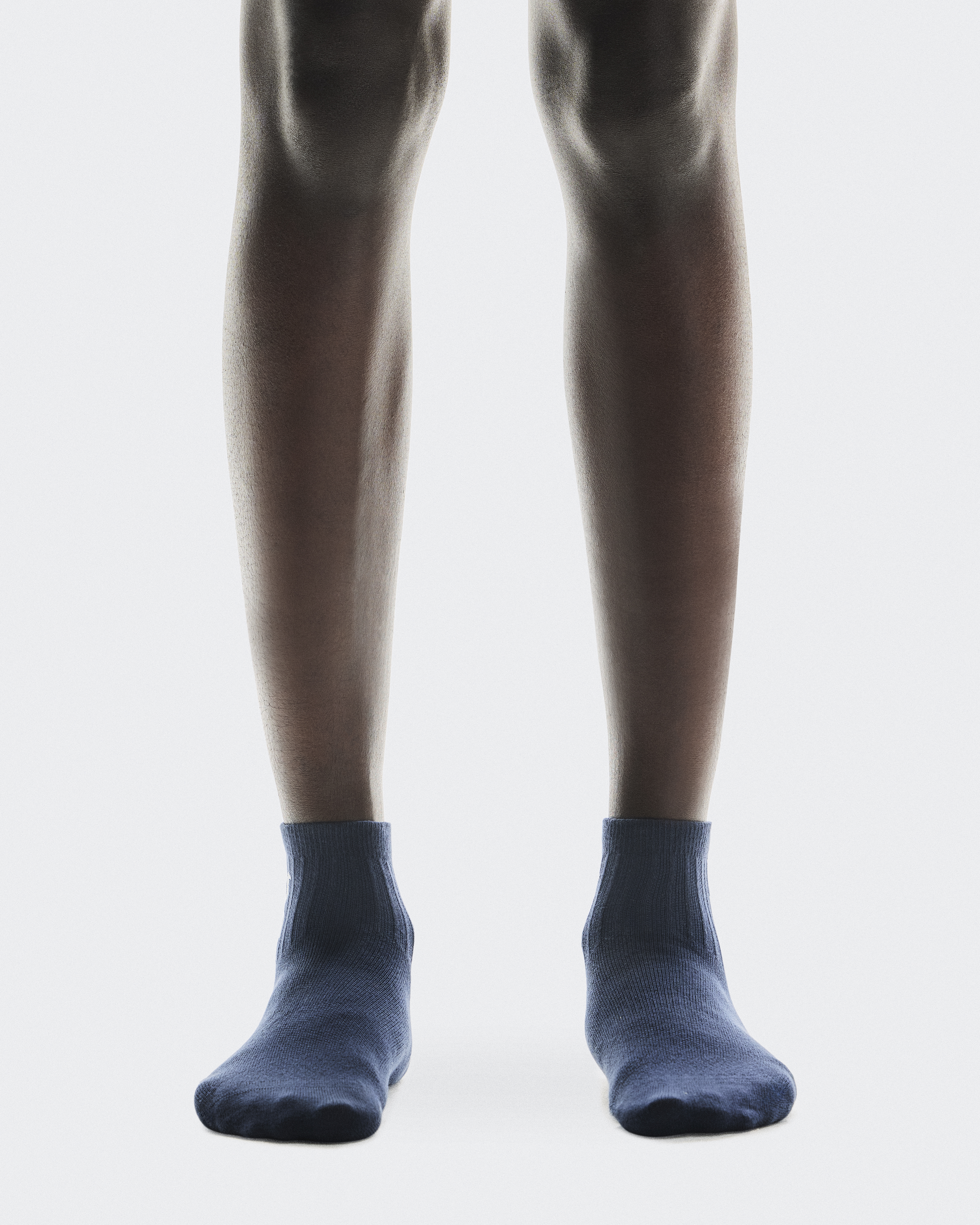 On Logo Sock Mid 3P en Navy, Talla: 43 - 46