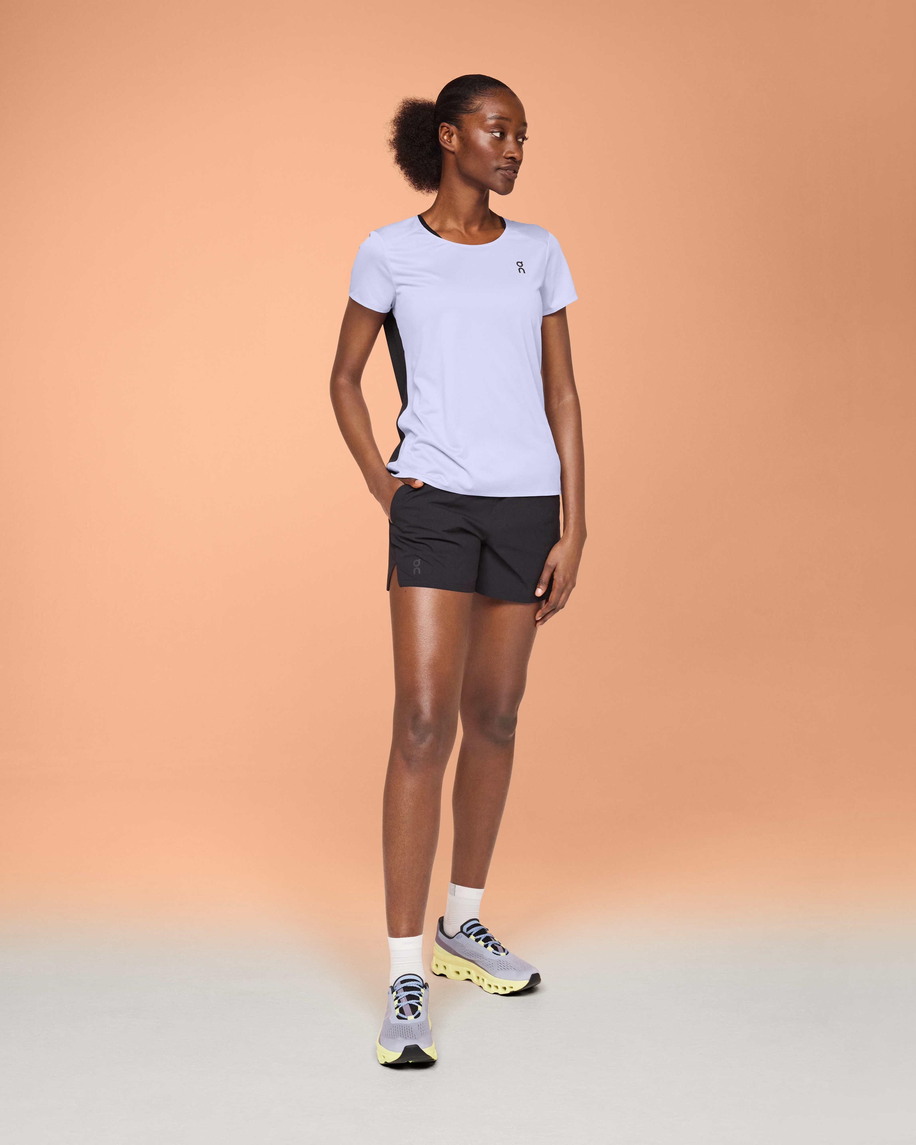 On Performance-T Lavender & Black Donna Maglie e magliette
