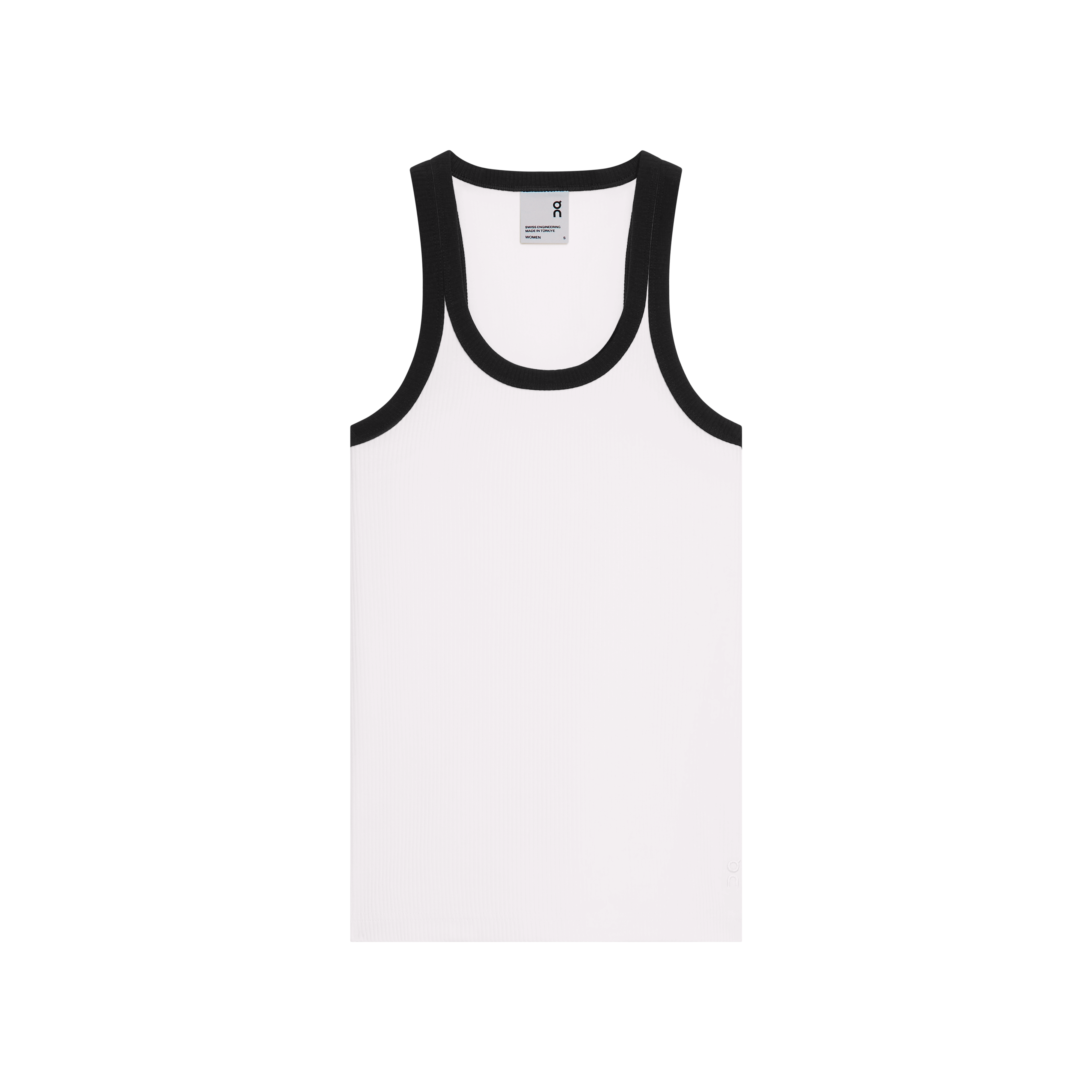 All-Day Ribbed Tank Top in Ivory/Black
