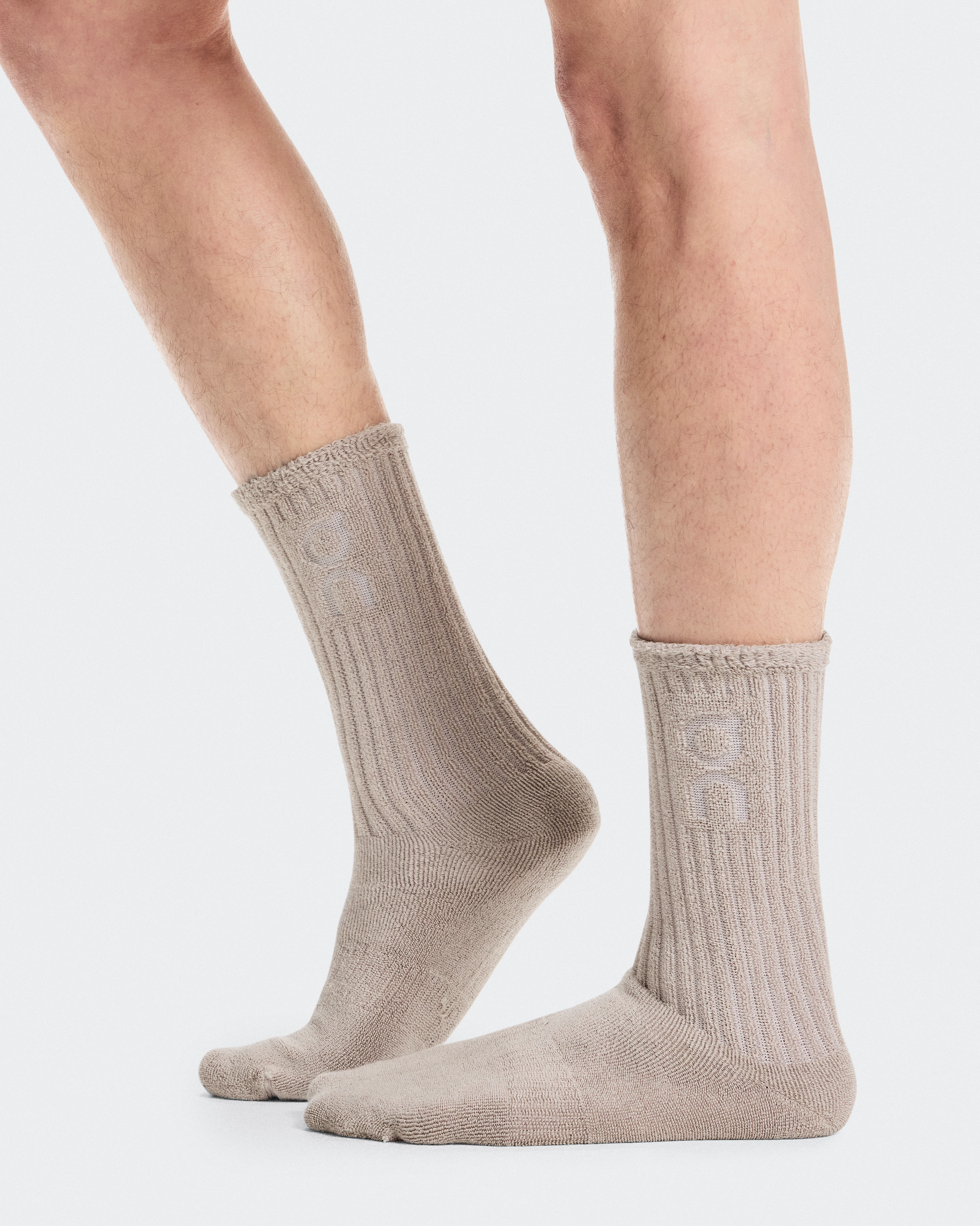 On Terry Sock High Fog Unisex Socks