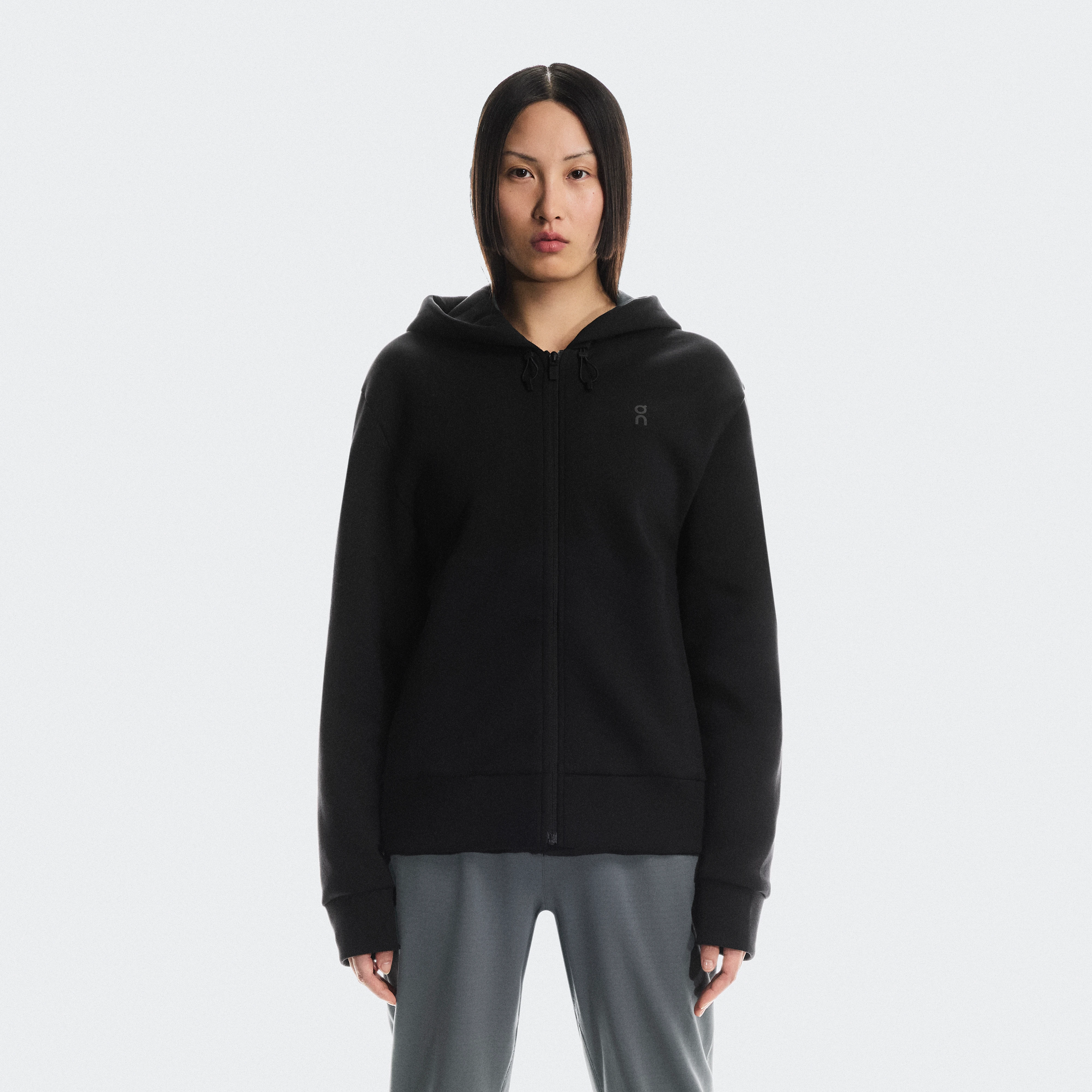 On Focus Tech Zip Hoodie Black Women Women – All-day wear, travel, training Hoodies and sweatshirts