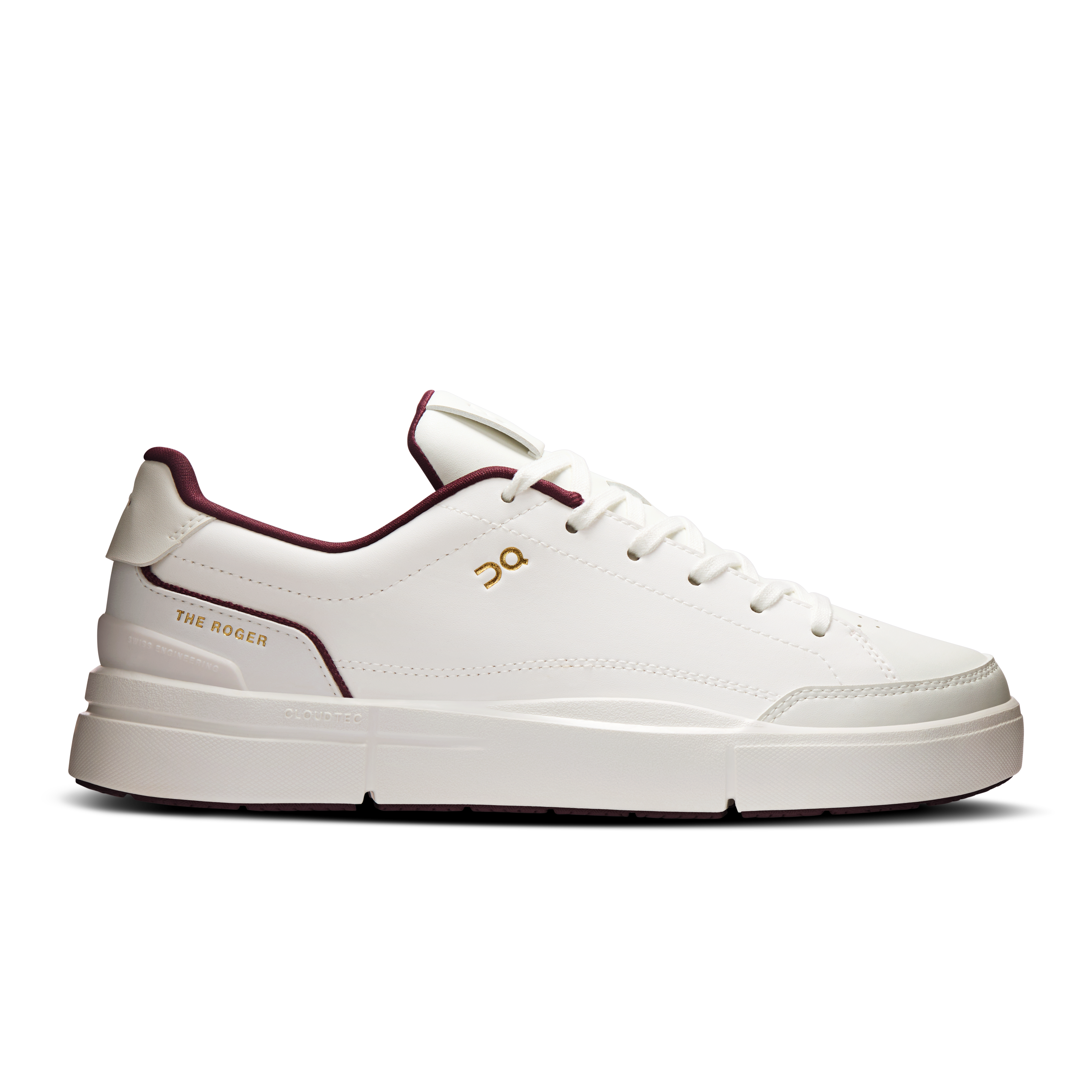 On THE ROGER Centre Court Ivory & Maroon Women Active life Shoes